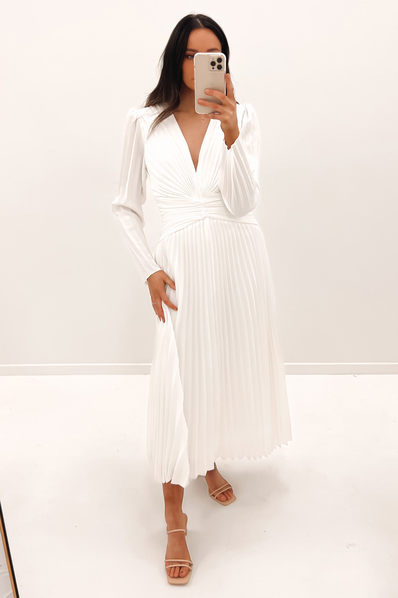 Stars Aligned Midi Dress White