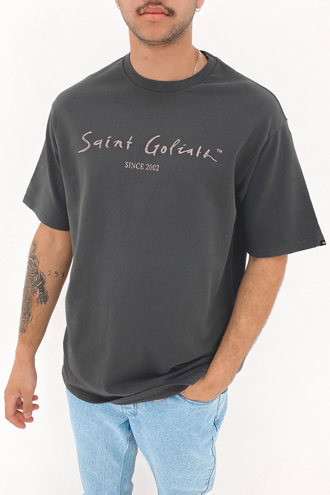 Stash Tee Charcoal