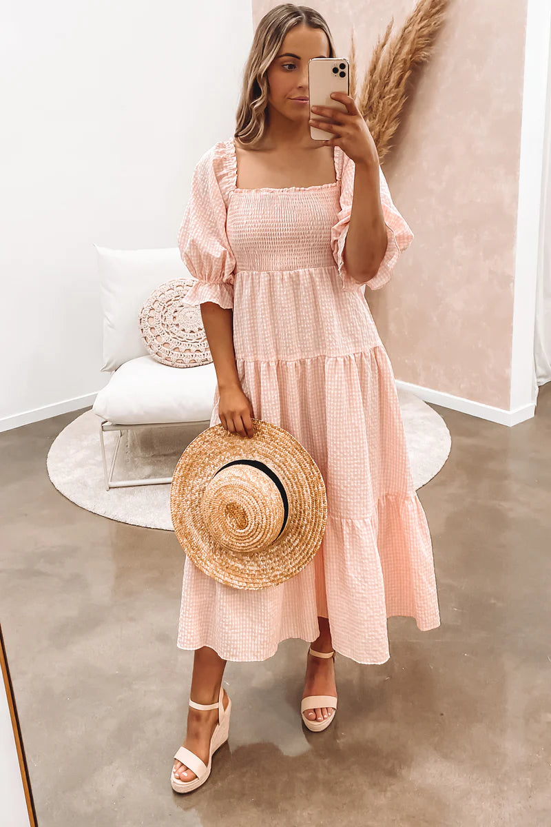 Stevie Midi Dress Pink