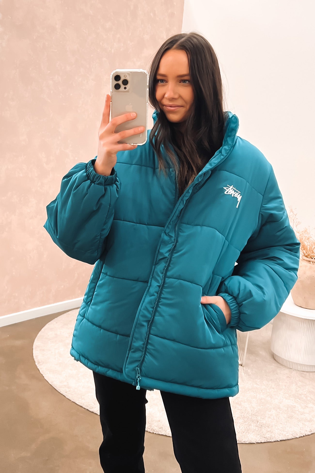 Stock Puffa Jacket Storm Green