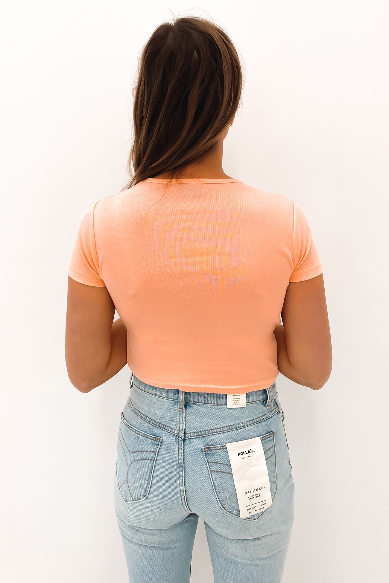 Stock Rib Tee Peach