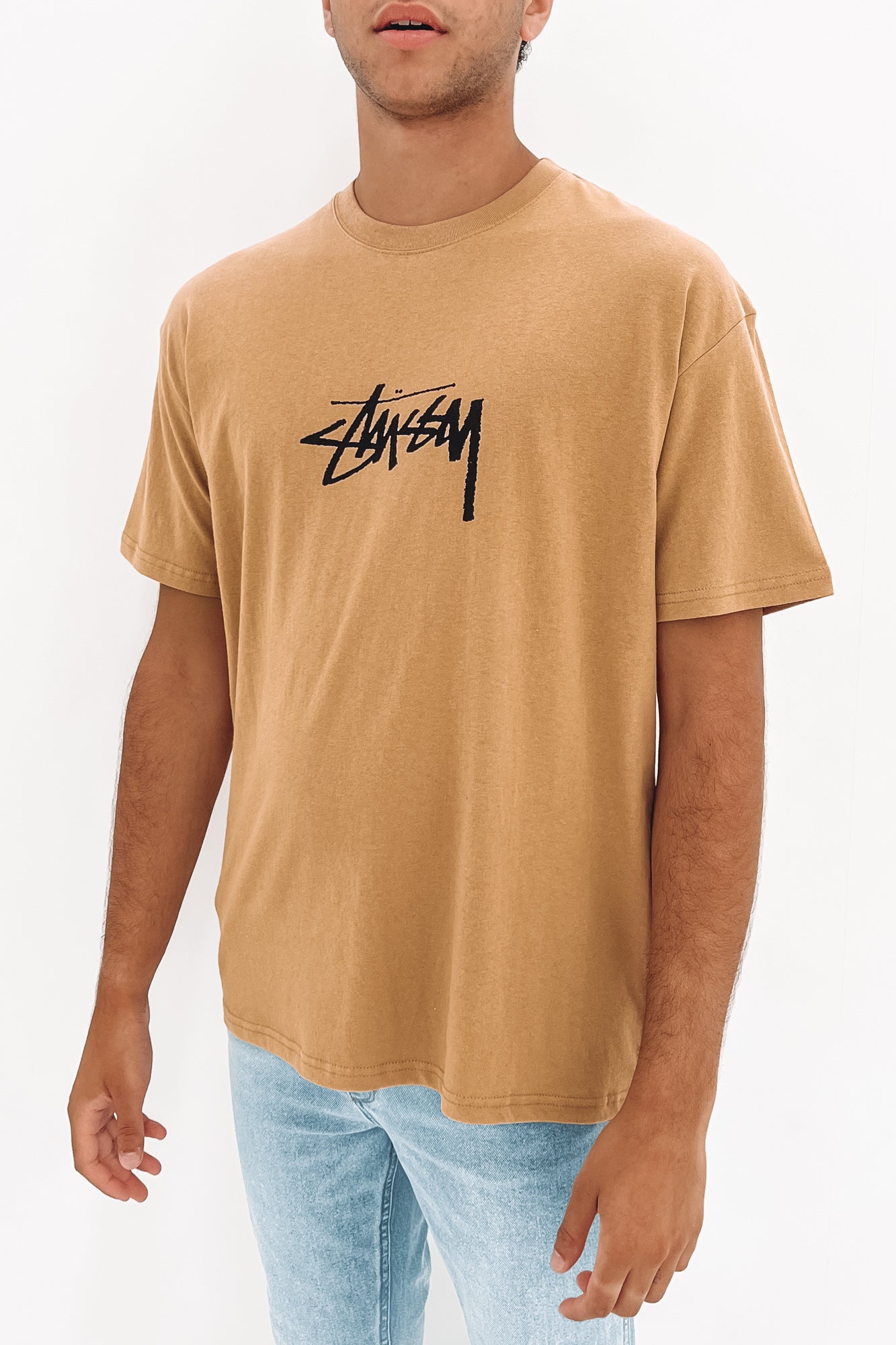 Stock Short Sleeve Tee Tan