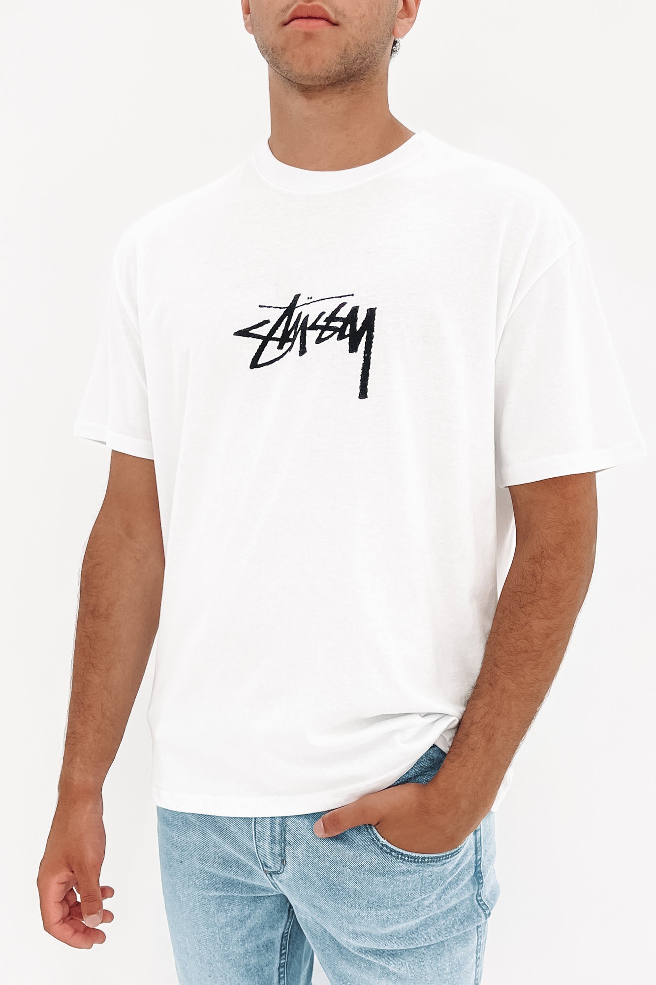 Stock Short Sleeve Tee White