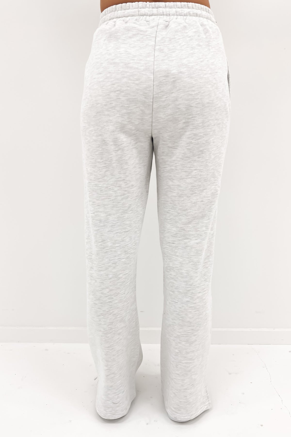 Stock Wide Leg Trackpant Snow Marle - Jean Jail