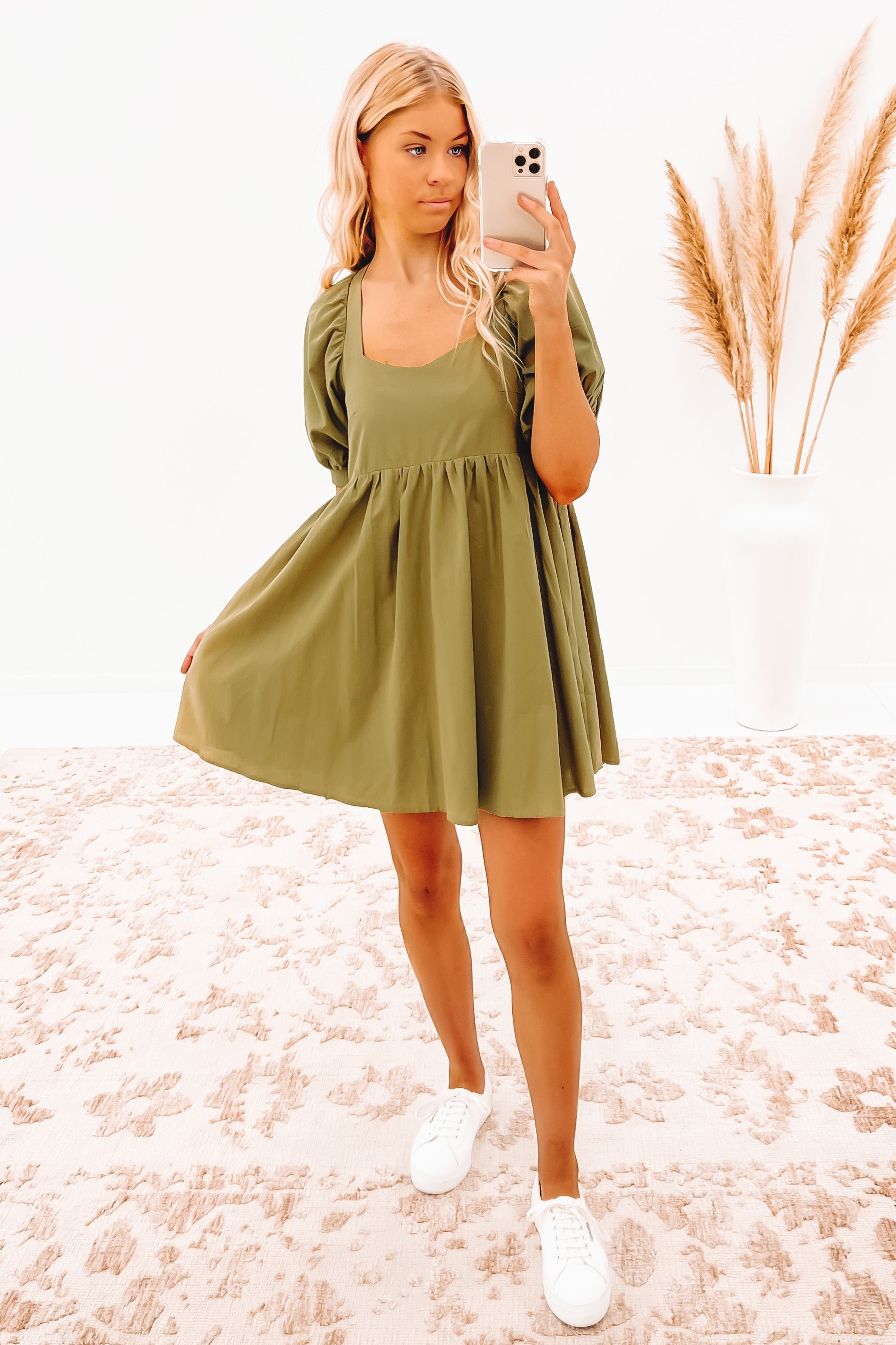 Stormi Mini Dress Khaki