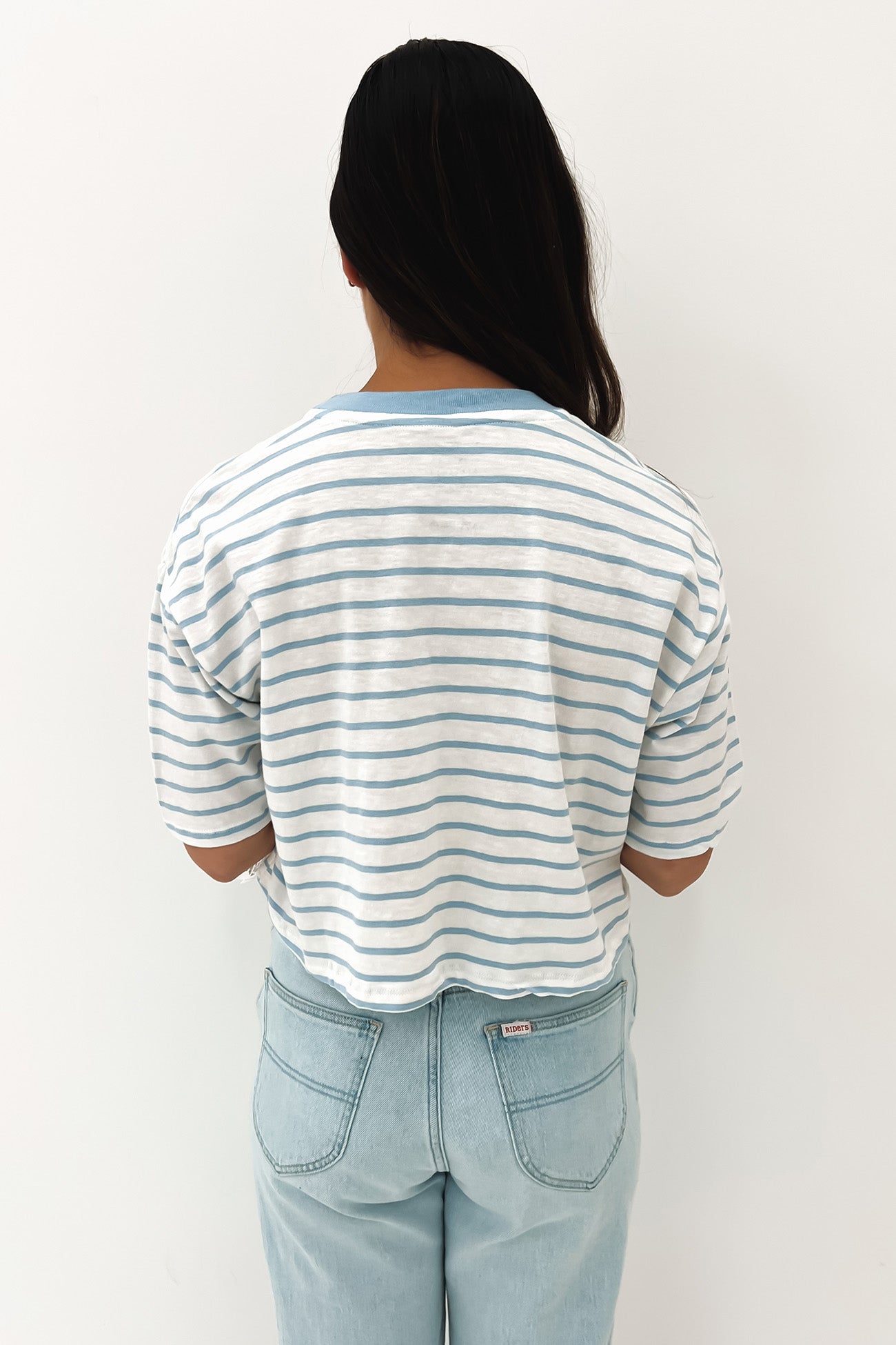 Stripes Half Rummage Tee White