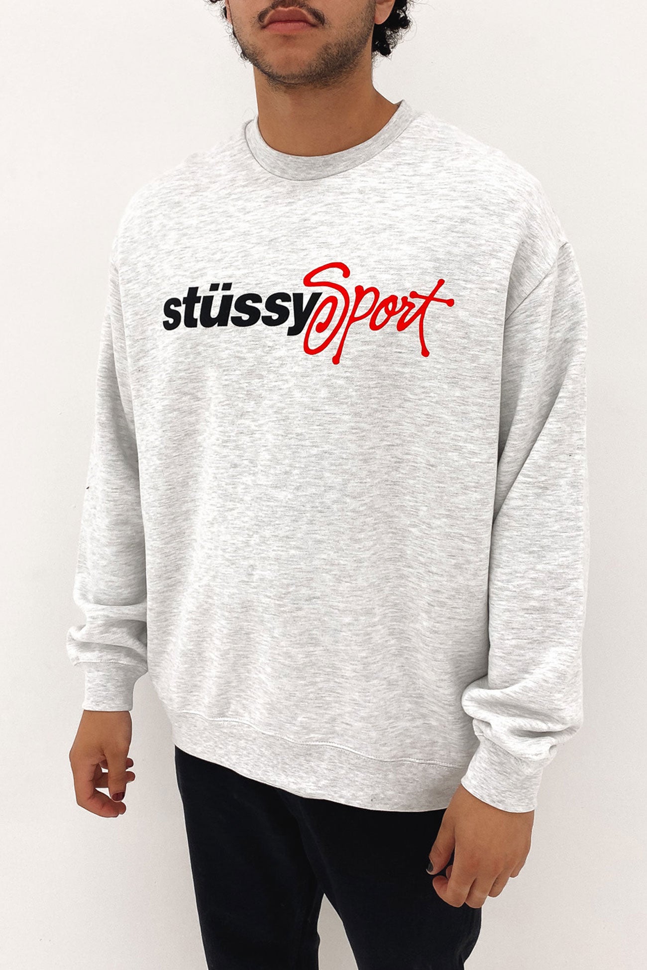 Stussy Sport 50-50 Crew Snow Marle