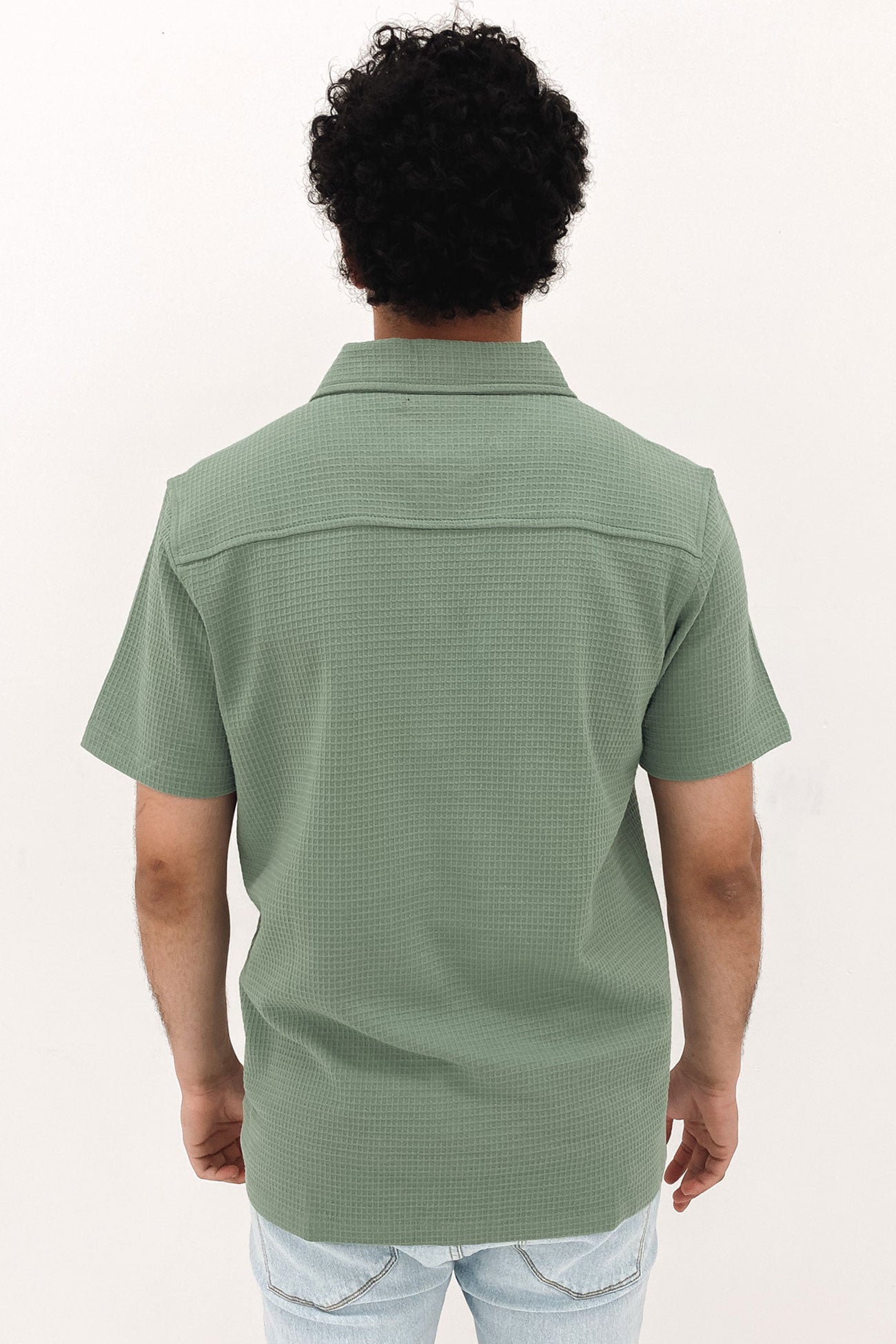 Stussy Waffle Shirt Sage Green