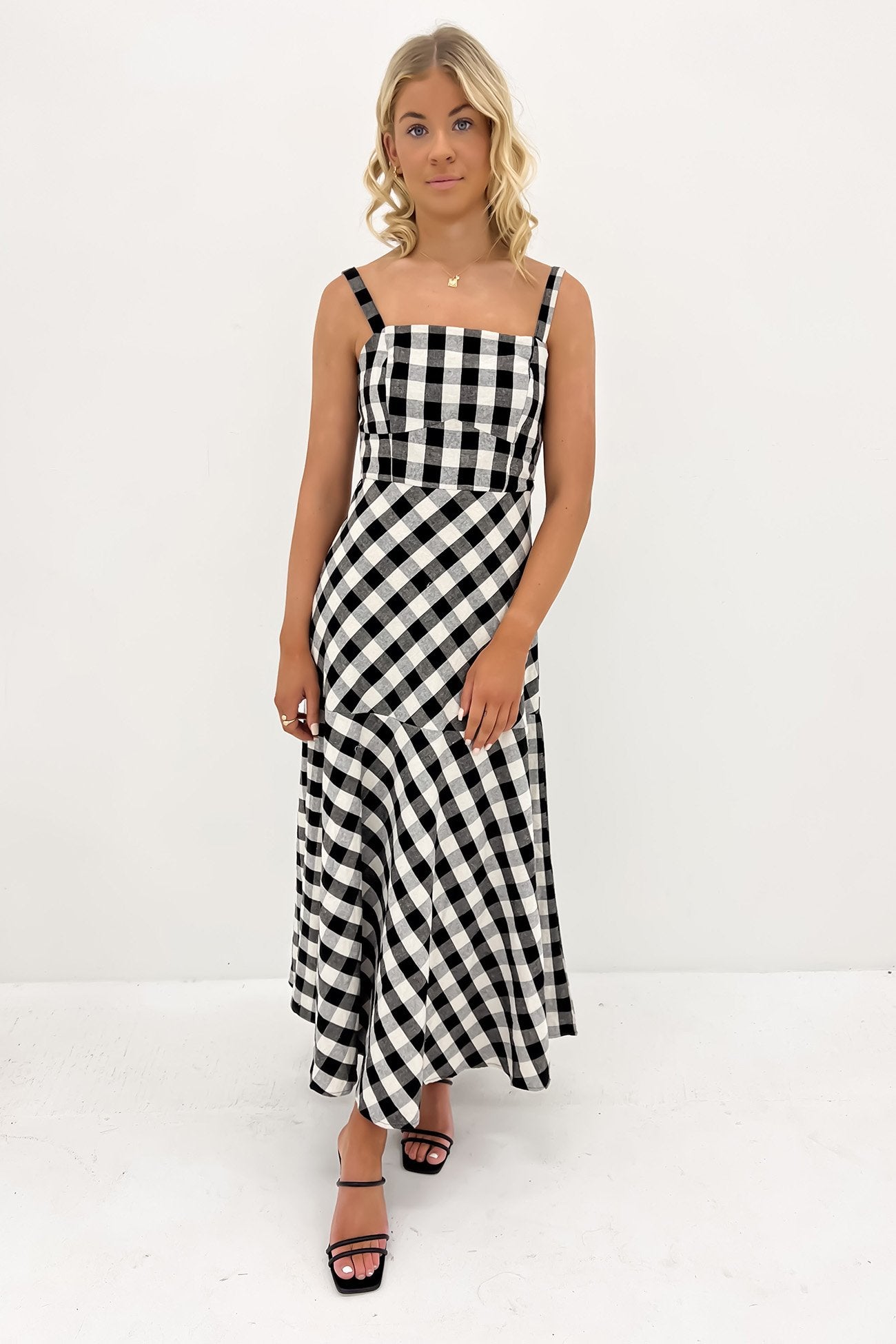 Sullivan Midi Dress Black Check