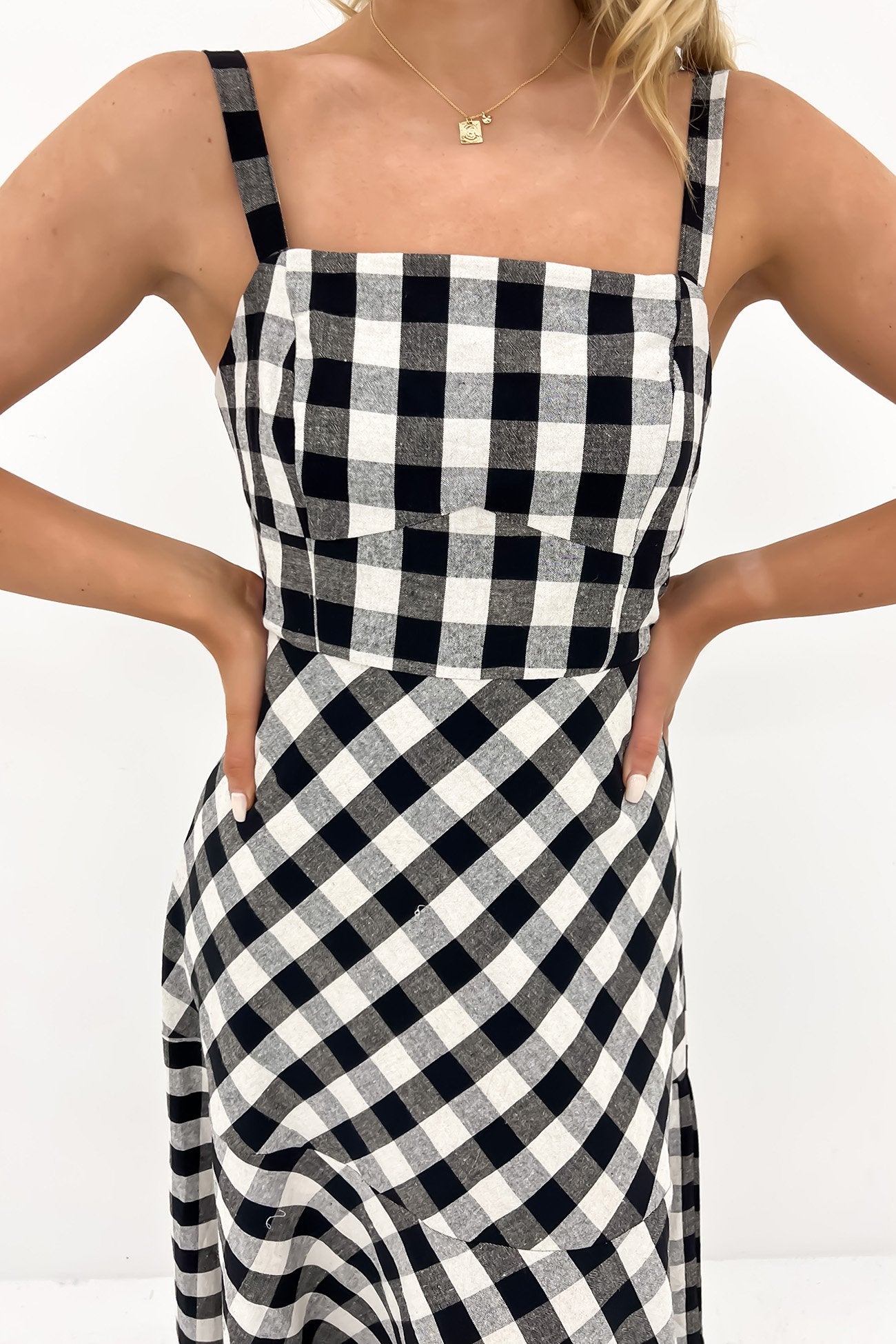 Sullivan Midi Dress Black Check