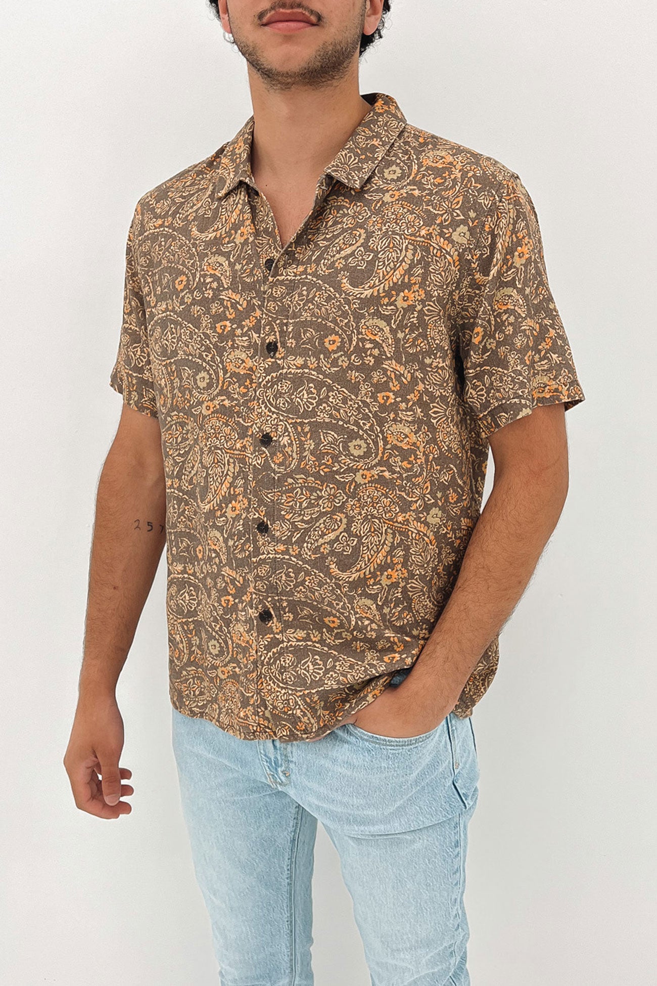 Sumbawa Short Sleeve Shirt Brown