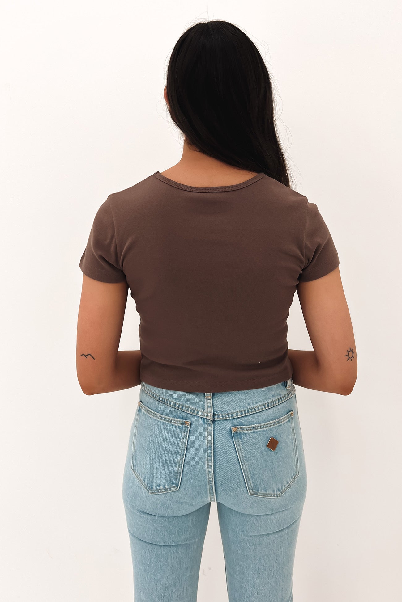 Sunflower Rib Tee Brown