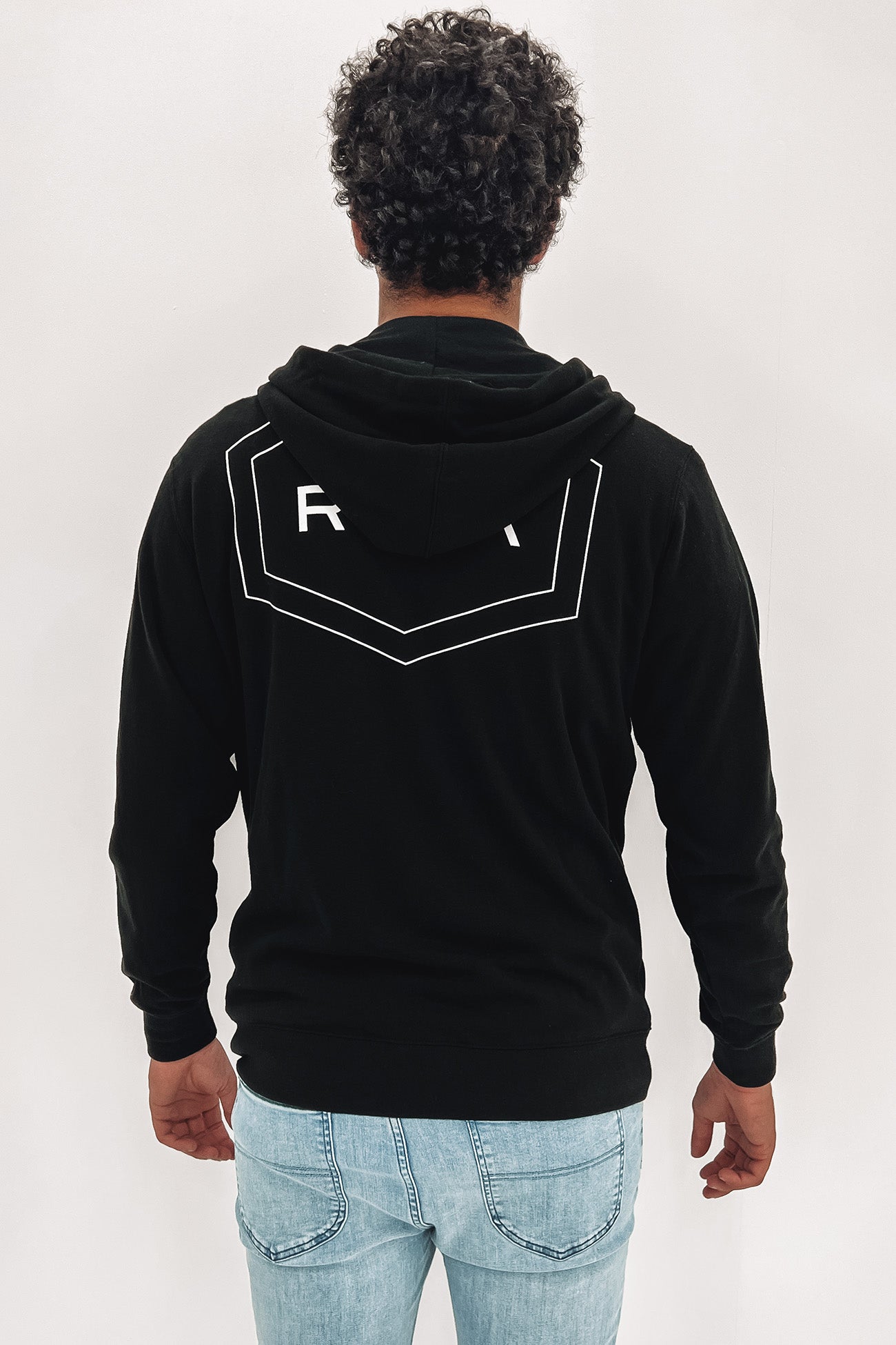 Swift Big Pin Hex Zip-Up Hoodie Black