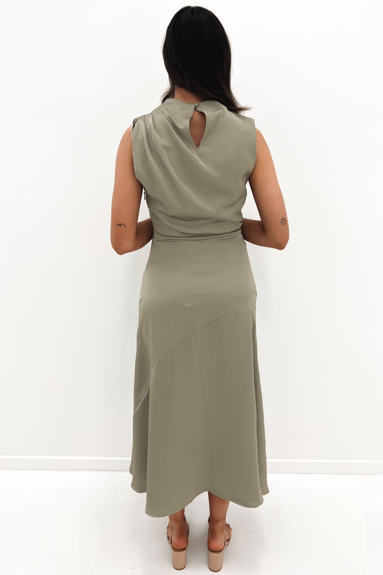 Take A Chance Midi Dress Sage