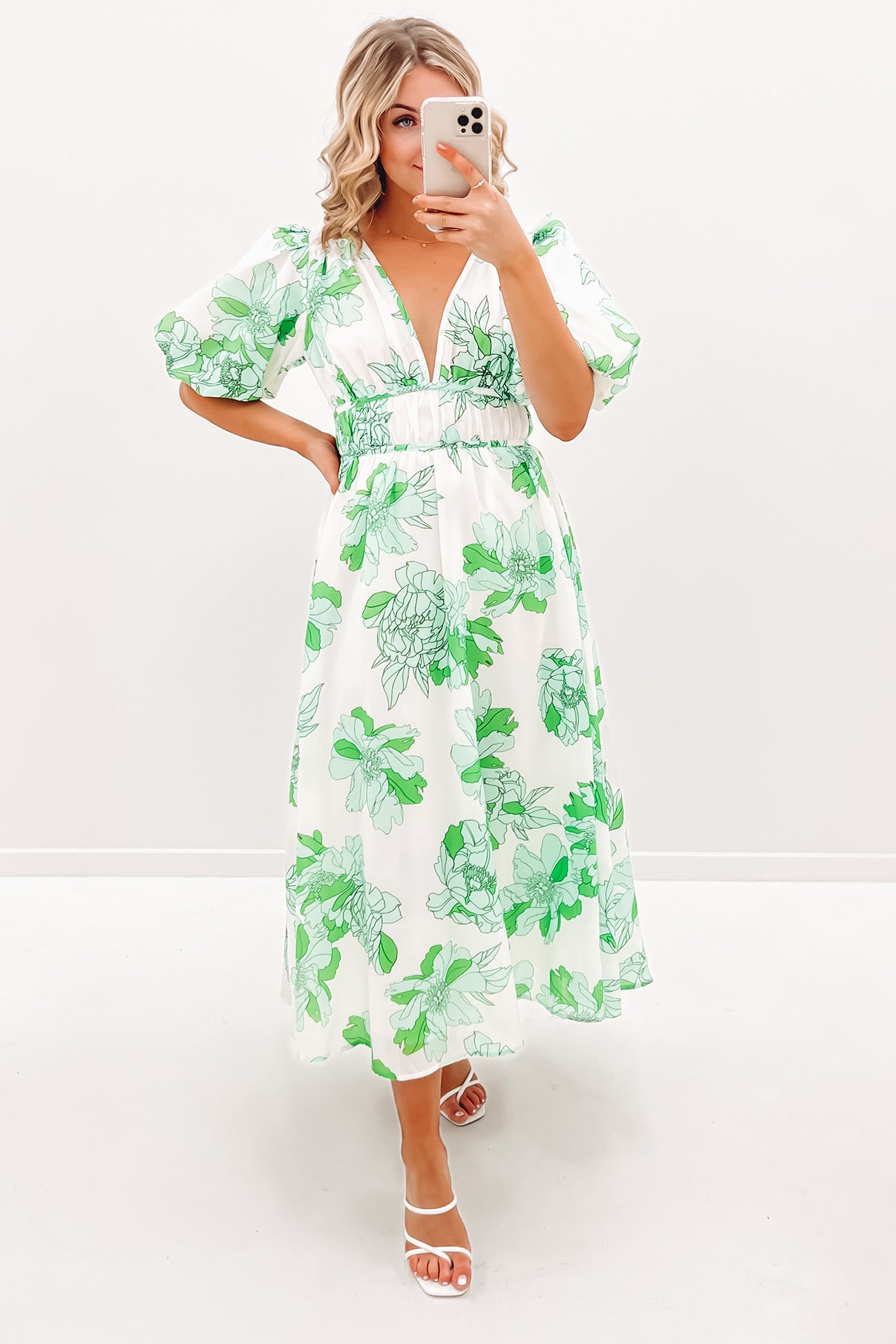 Tali Midi Dress Green