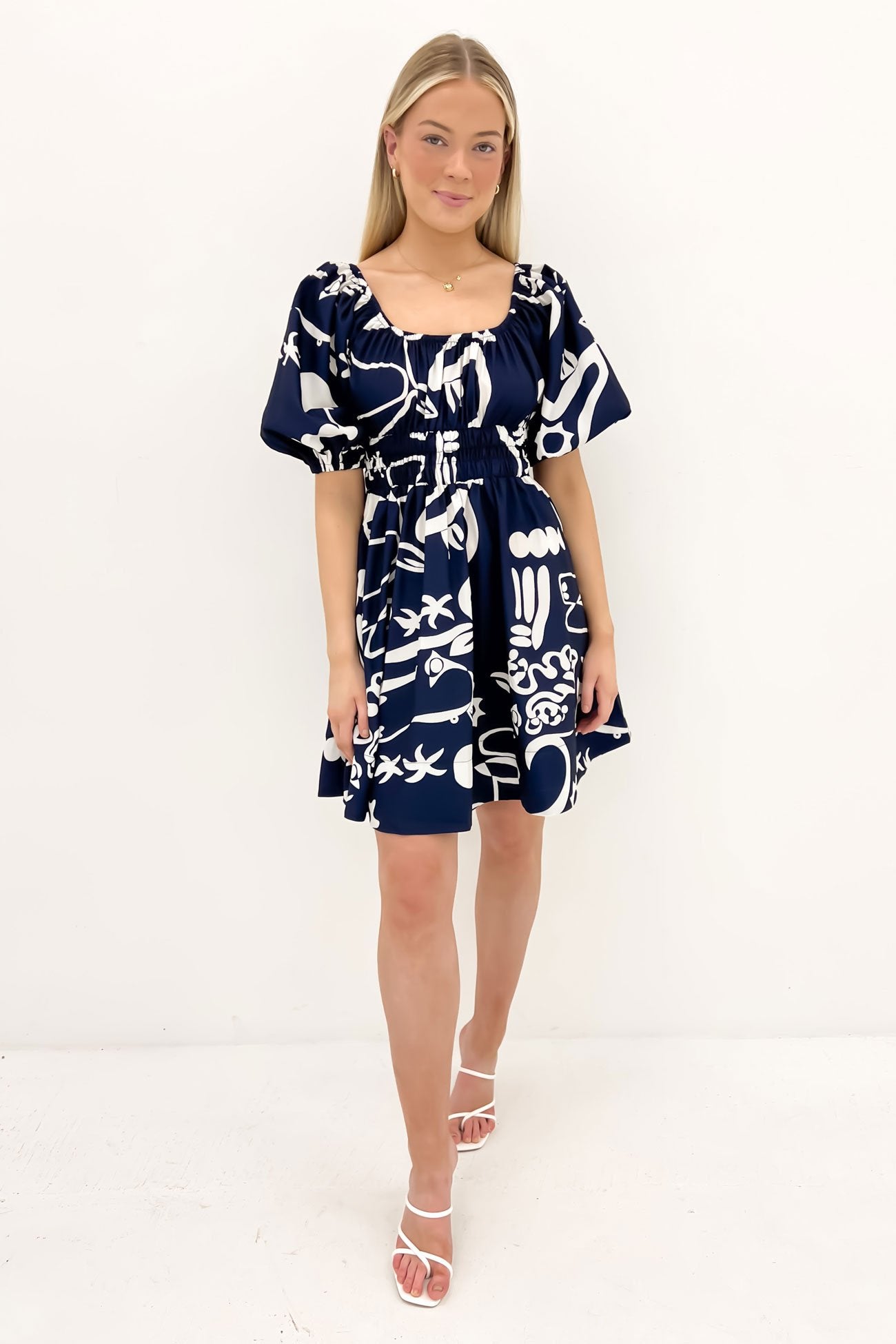 Tate Mini Dress Navy Haven