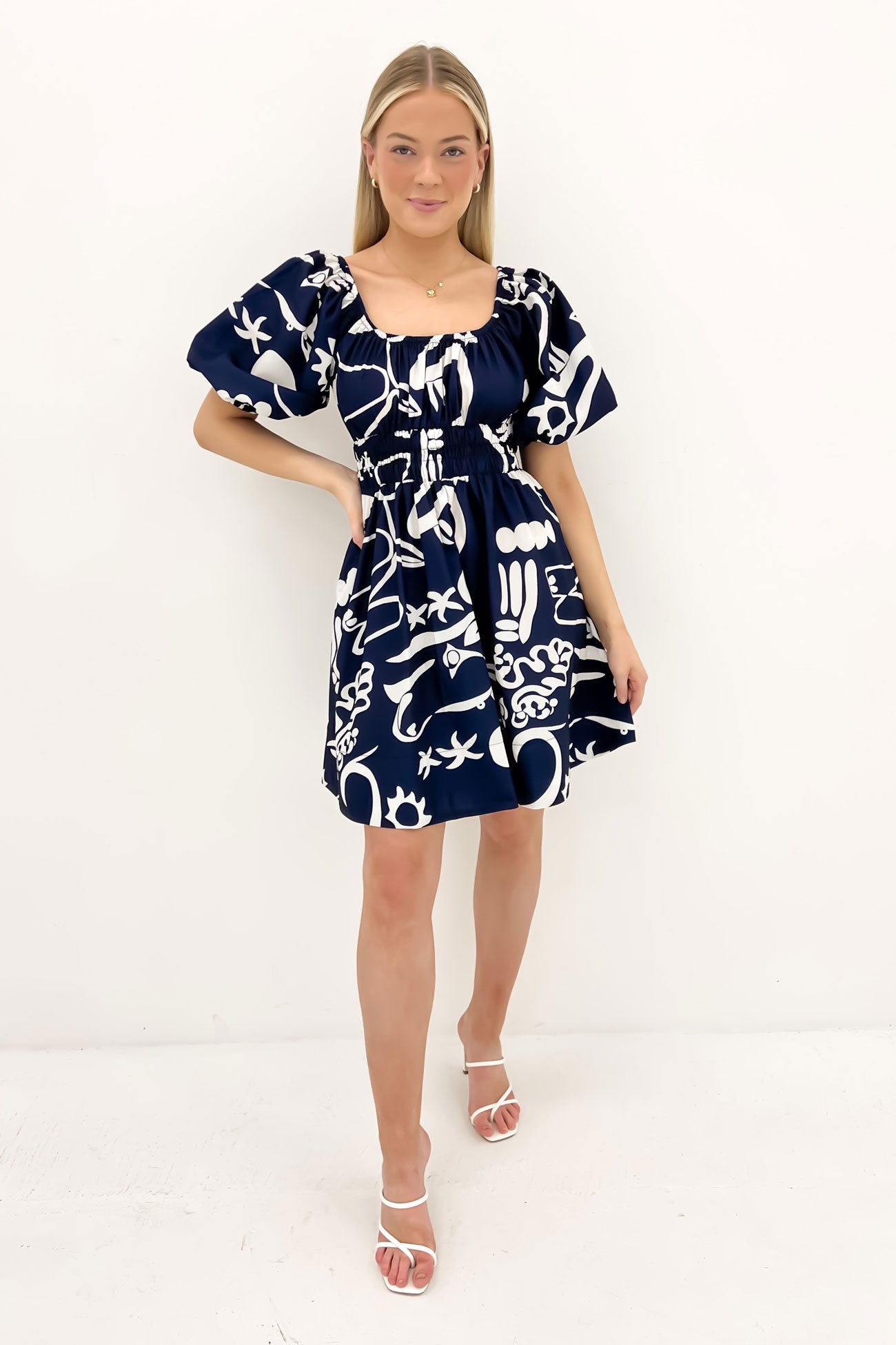 Tate Mini Dress Navy Haven