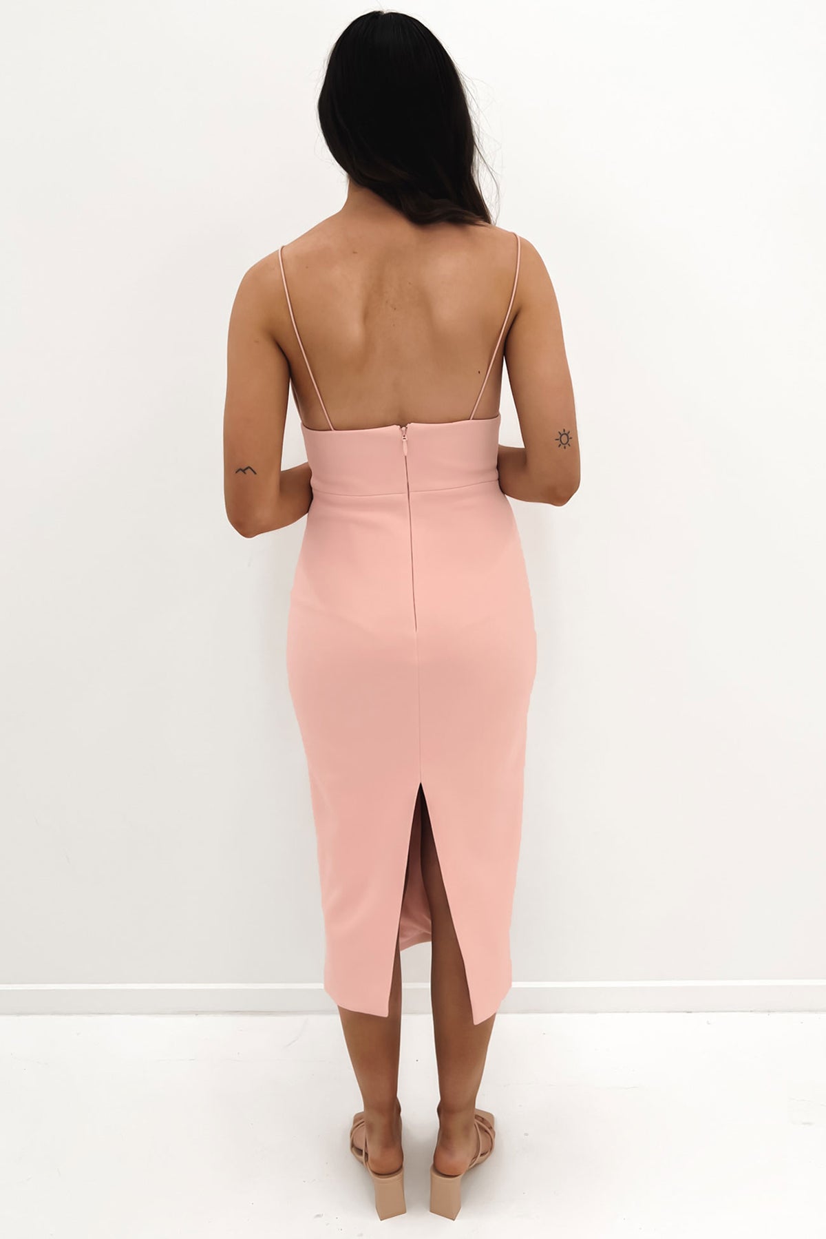 Lea split midi clearance dress