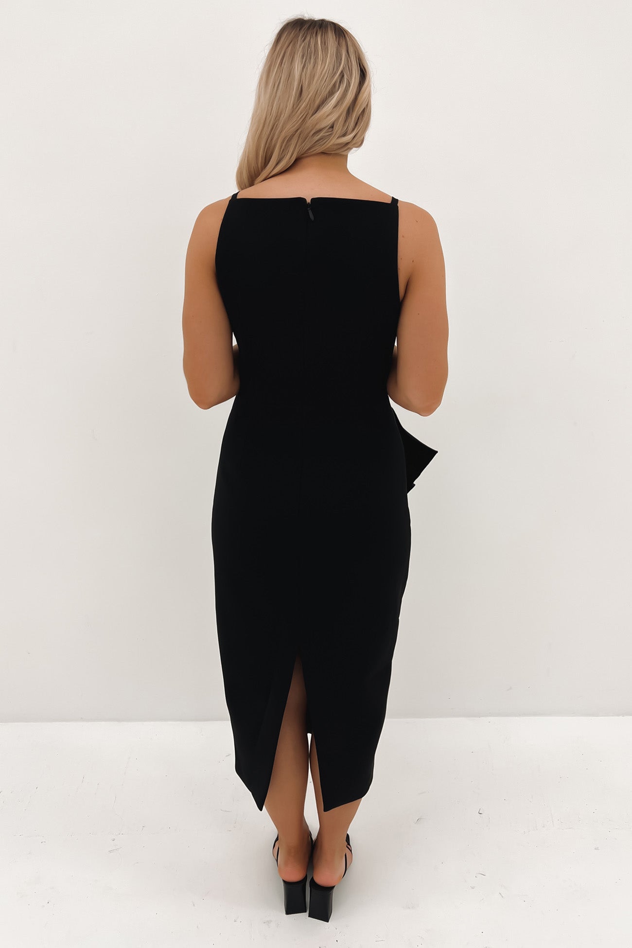 The Introspect Midi Dress Black