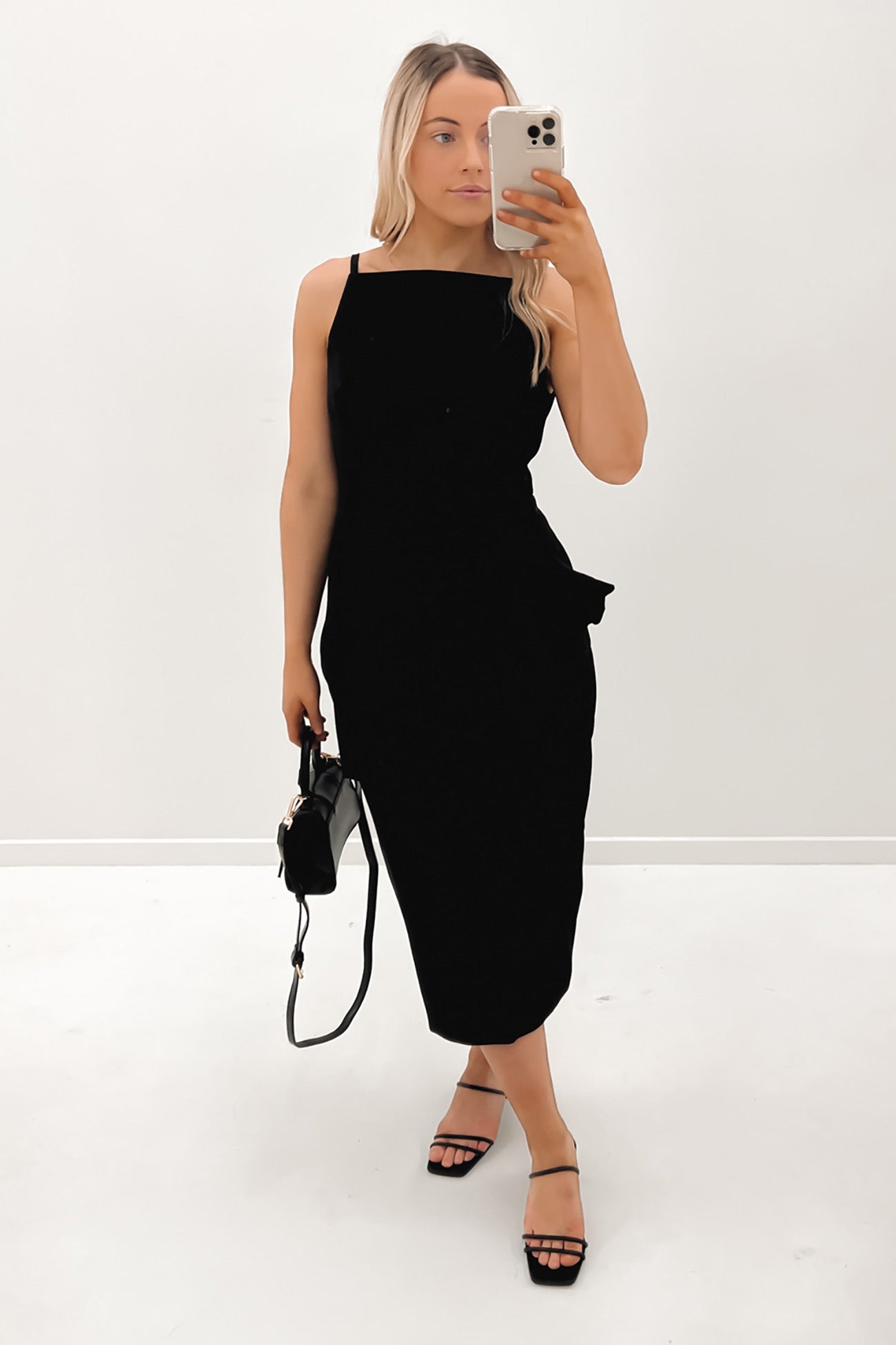 The Introspect Midi Dress Black