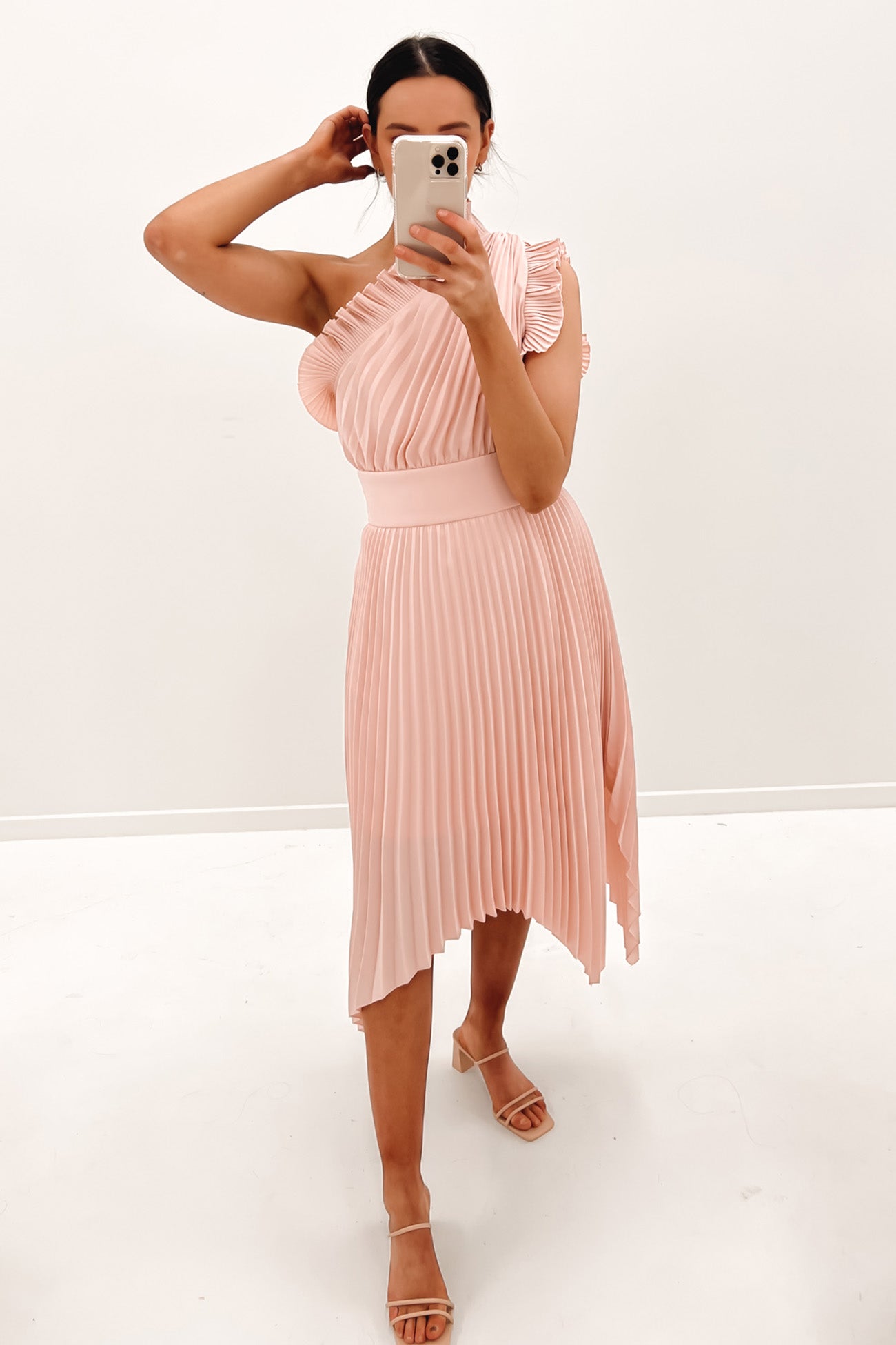 The Lady Like Midi Dress Blush