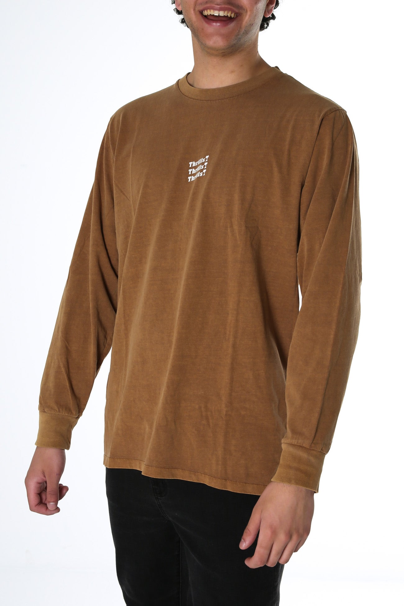 Thrills Unlimited Merch Fit Long Sleeve Tee Tobacco