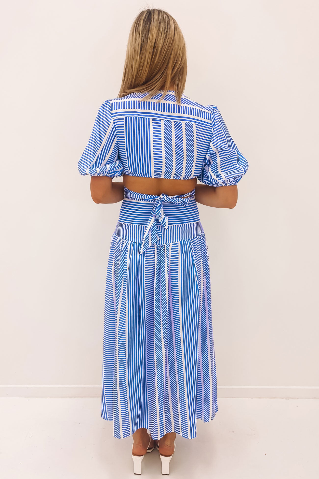 Toni Midi Dress Blue Stripe