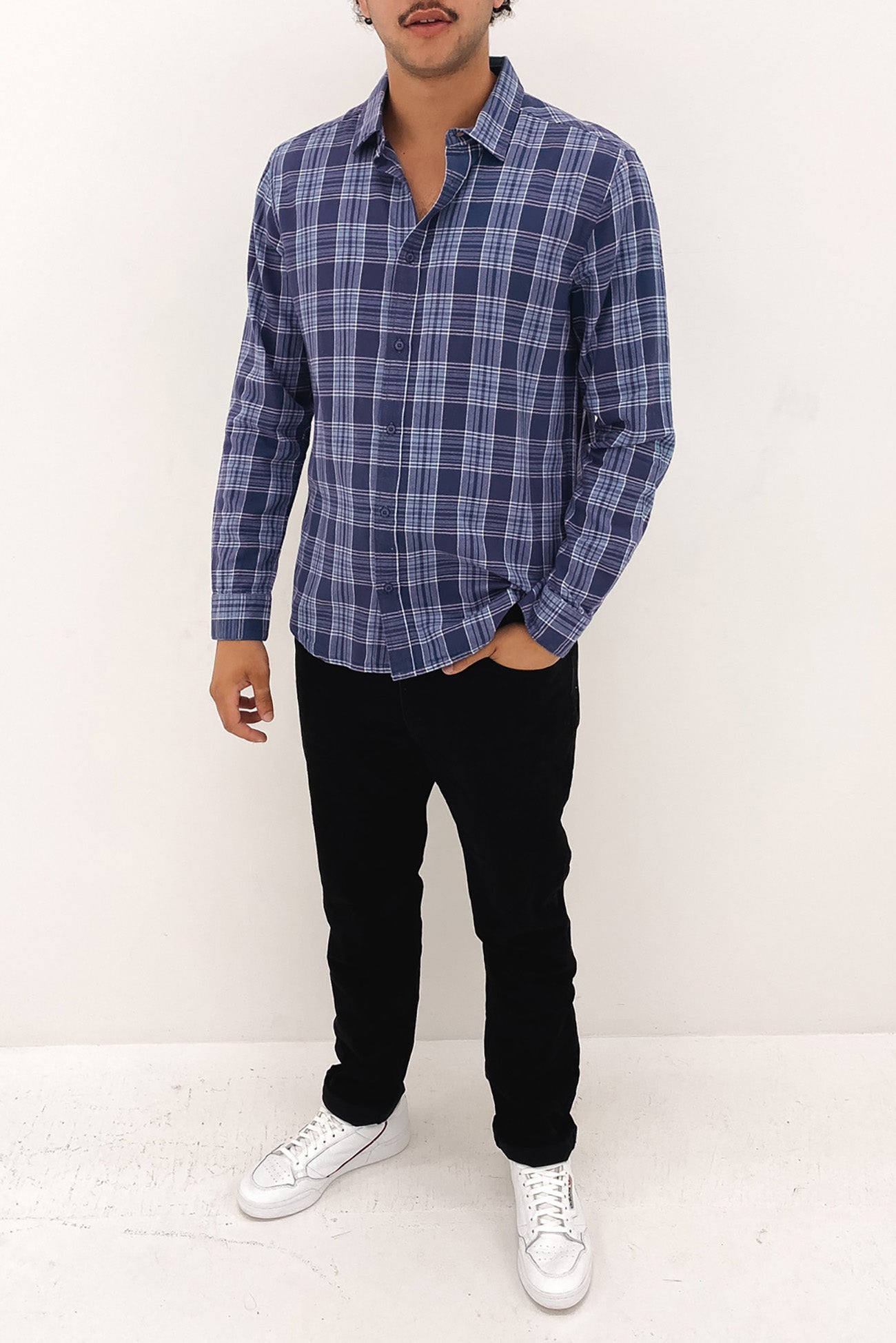 Treets Long Sleeve Shirt Washed Blue