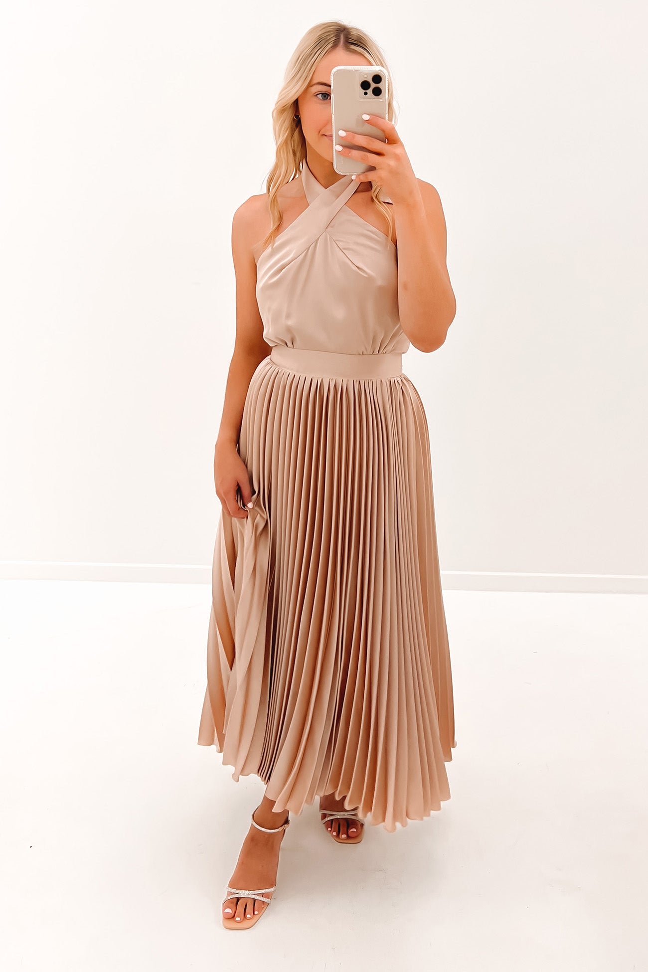 Tylar Midi Dress Champagne