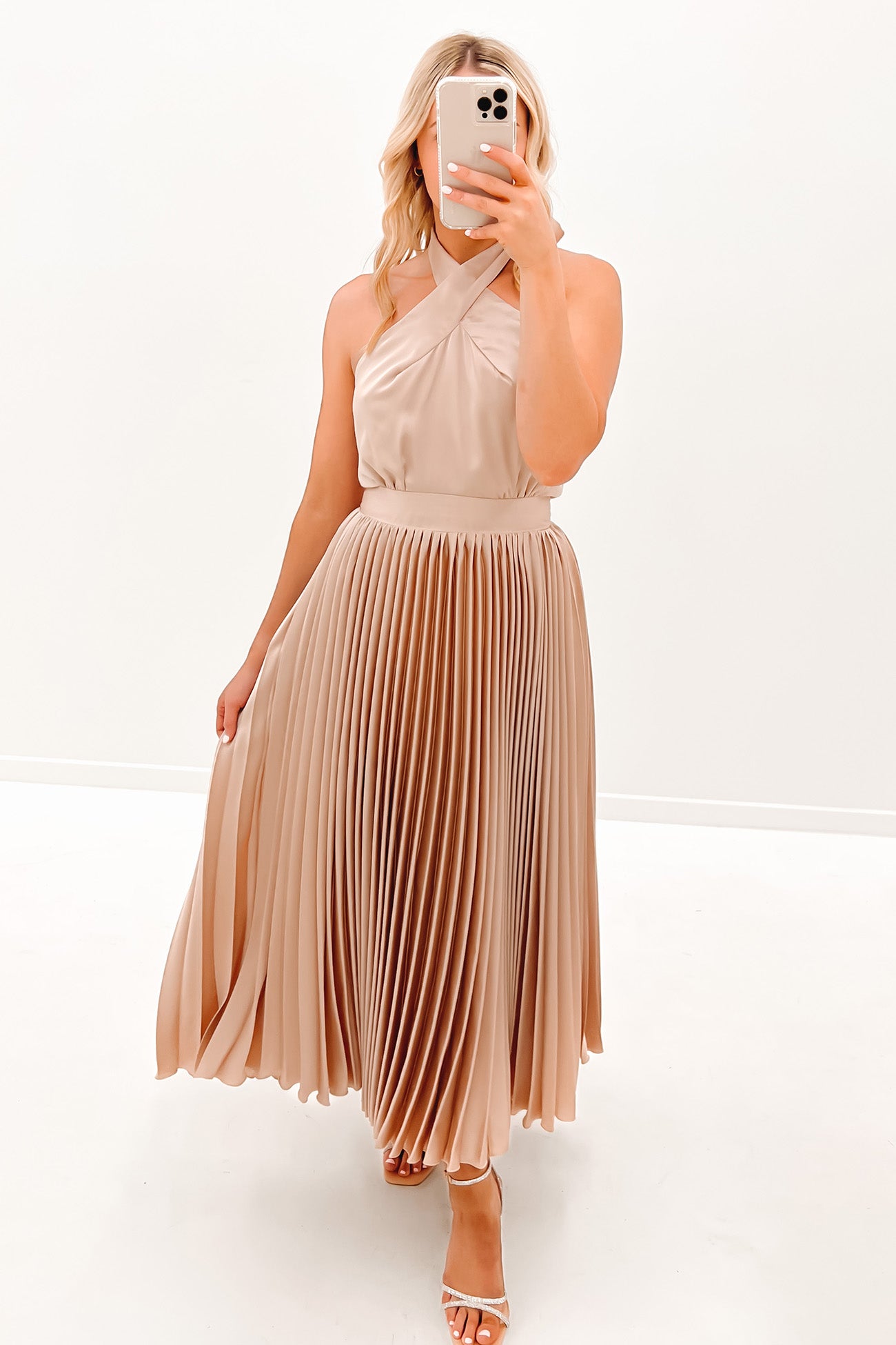 Tylar Midi Dress Champagne