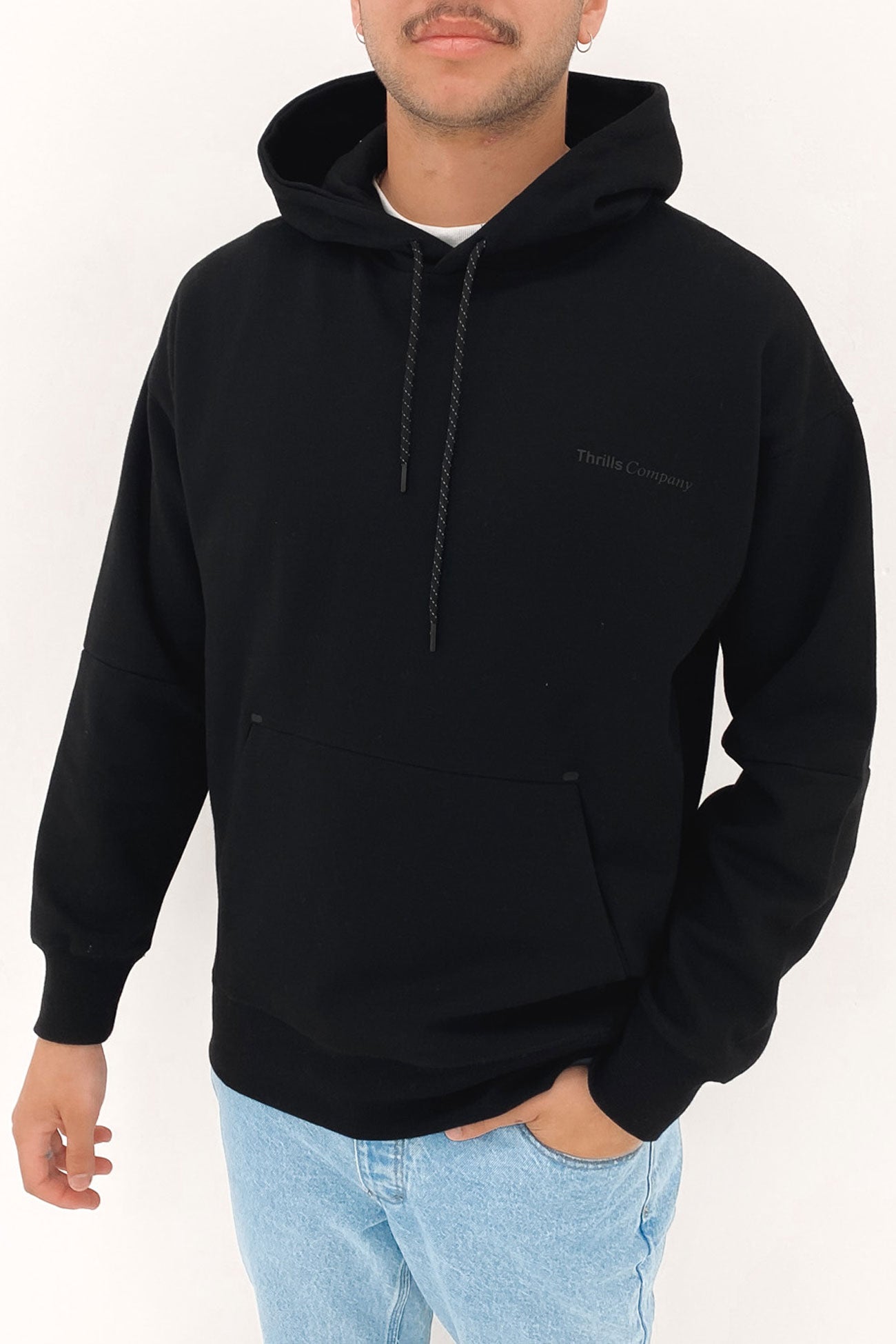 Underground Slouch Pull On Hood Black