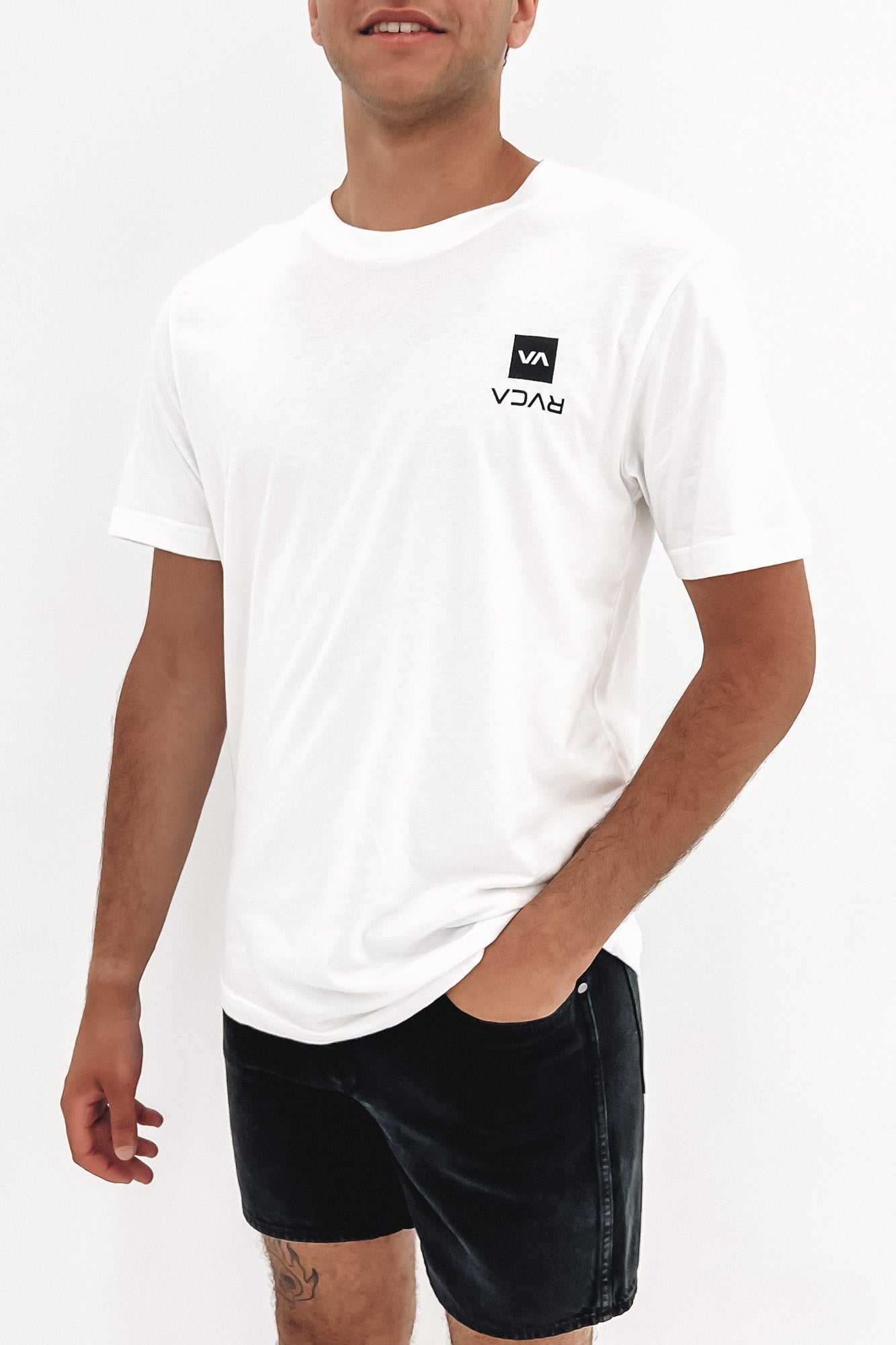 Upstate Short Organic Sleeve Tee White