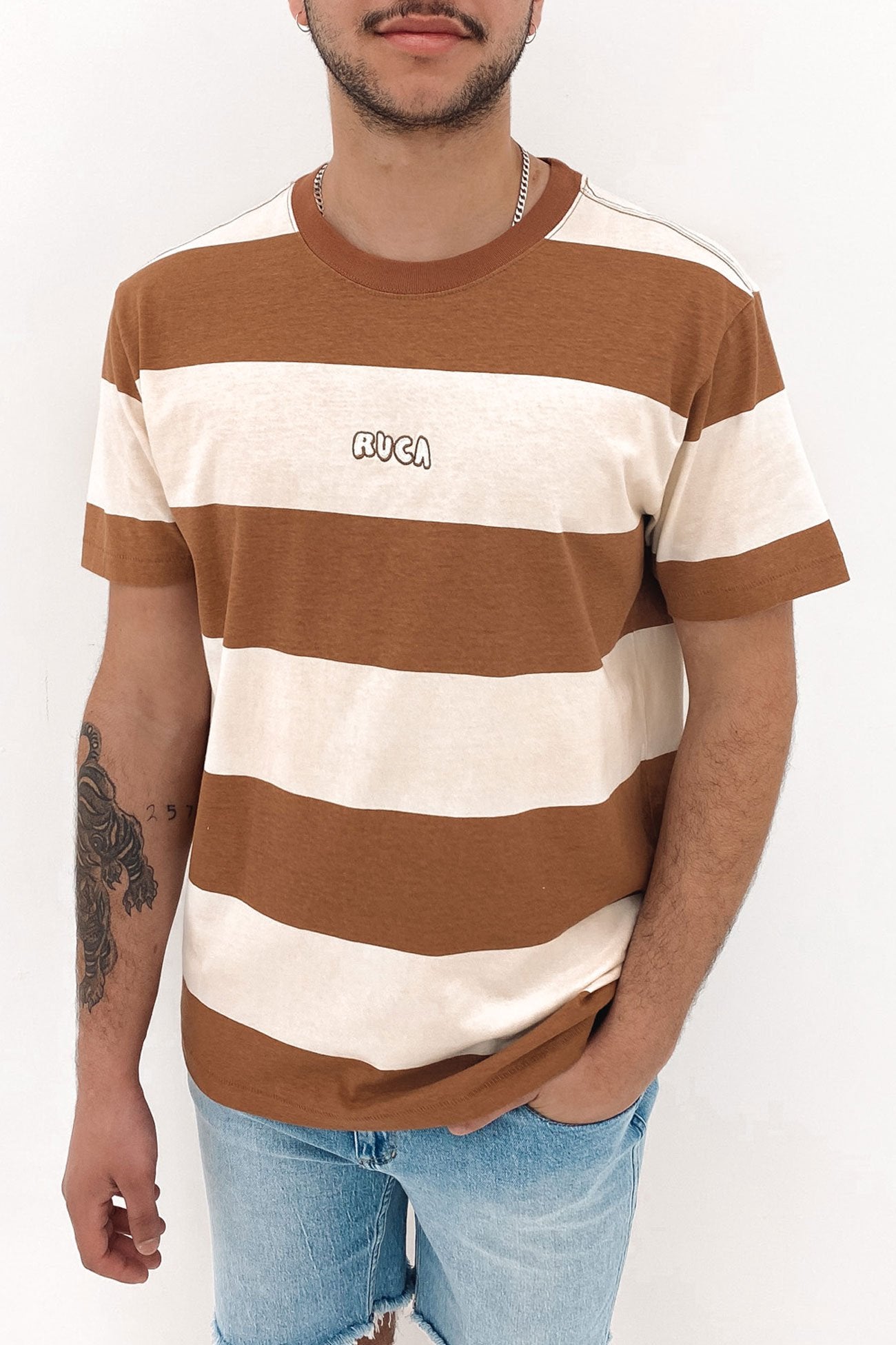 Utopian Stripe Short Sleeve Tee Salt