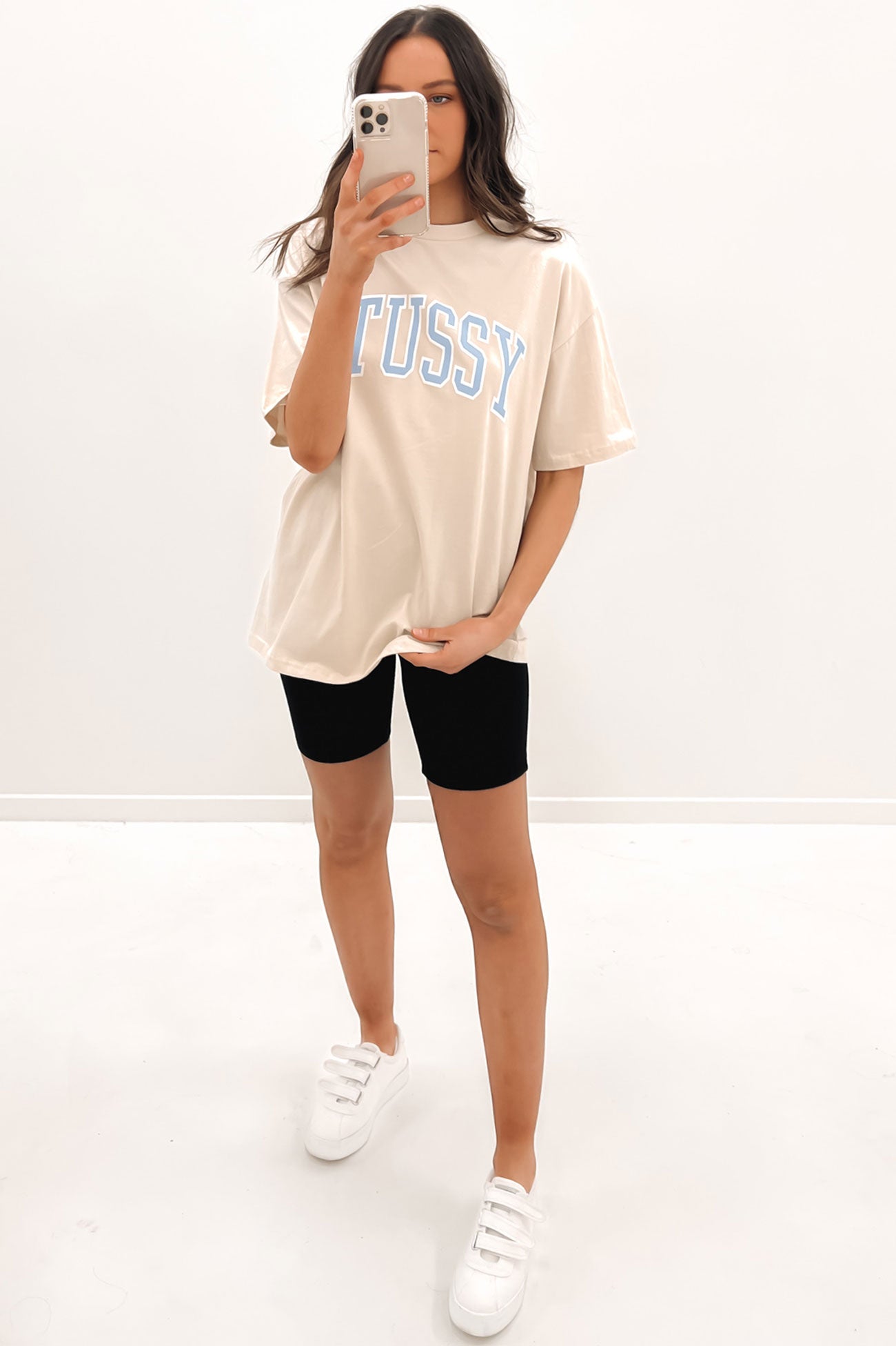 Varsity Relaxed Tee White Sand