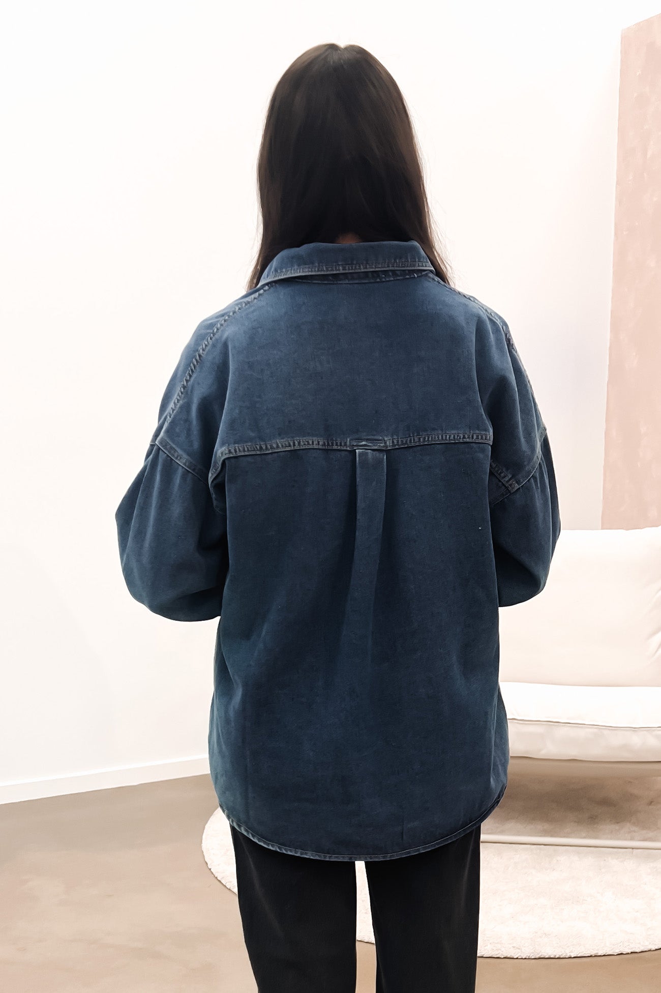 Vinny Denim Shacket Blue