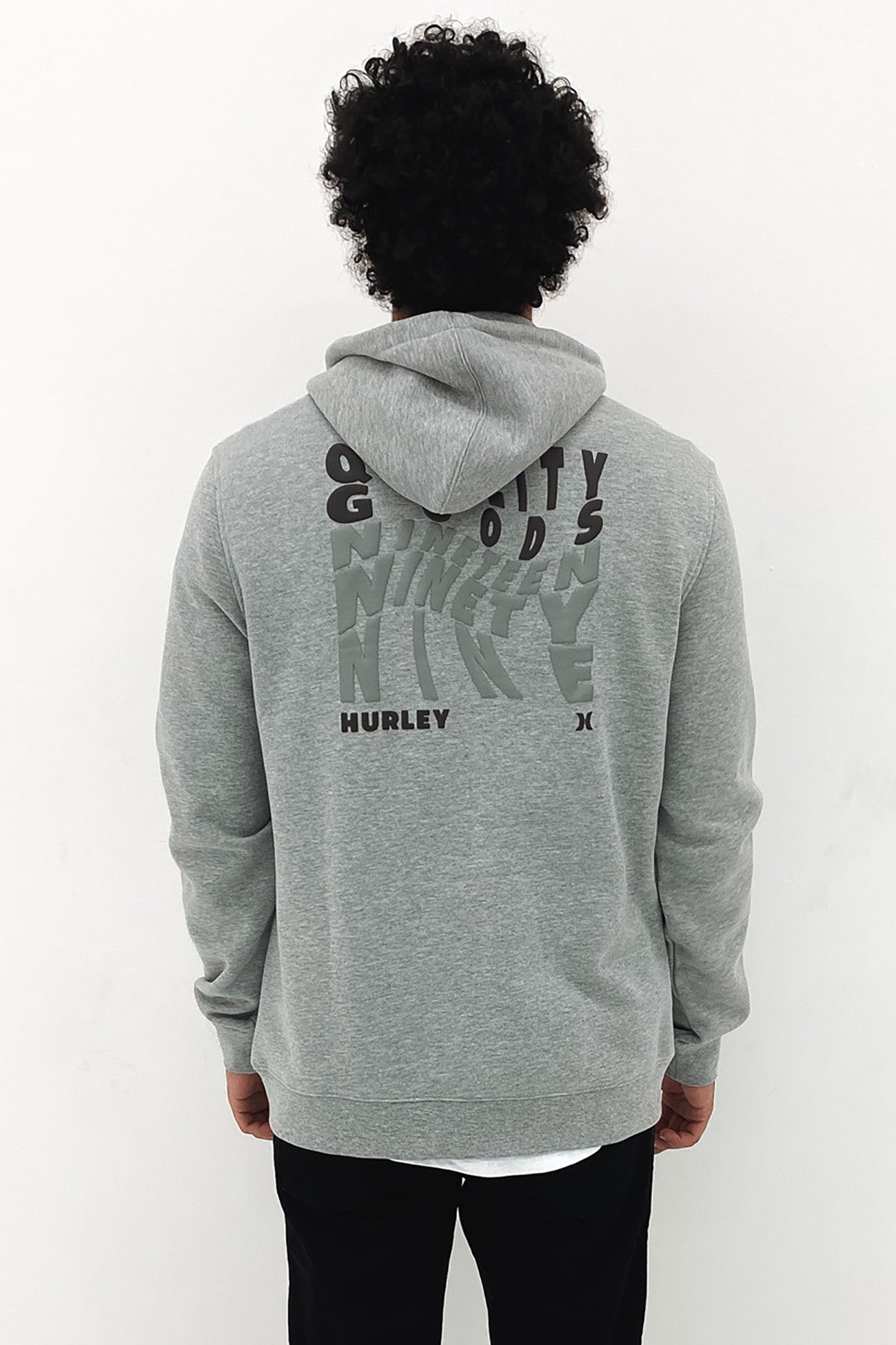 Warped Pullover Fleece Hoodie Dark Grey Heather