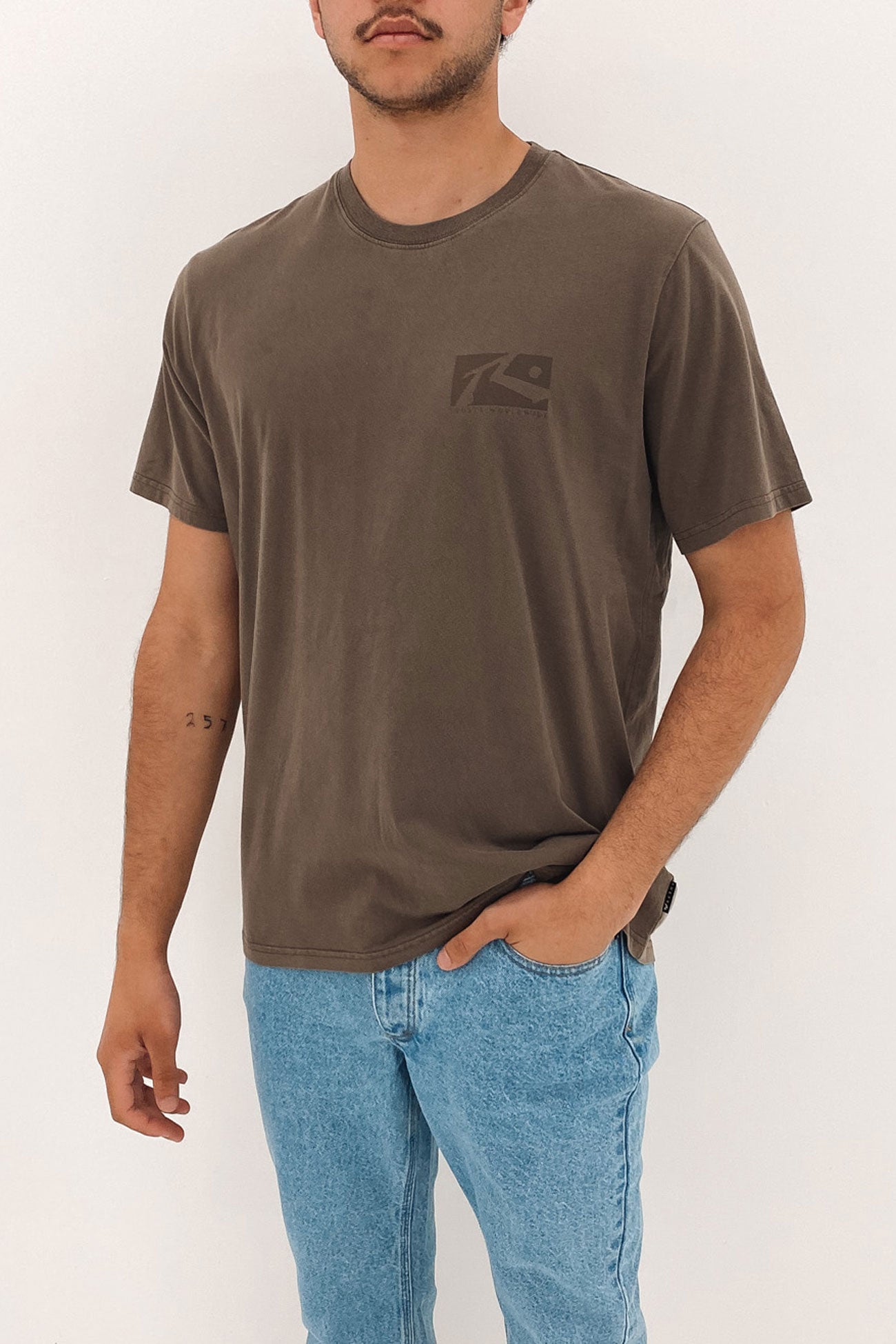 Washed In Short Sleeve Tee Falcon