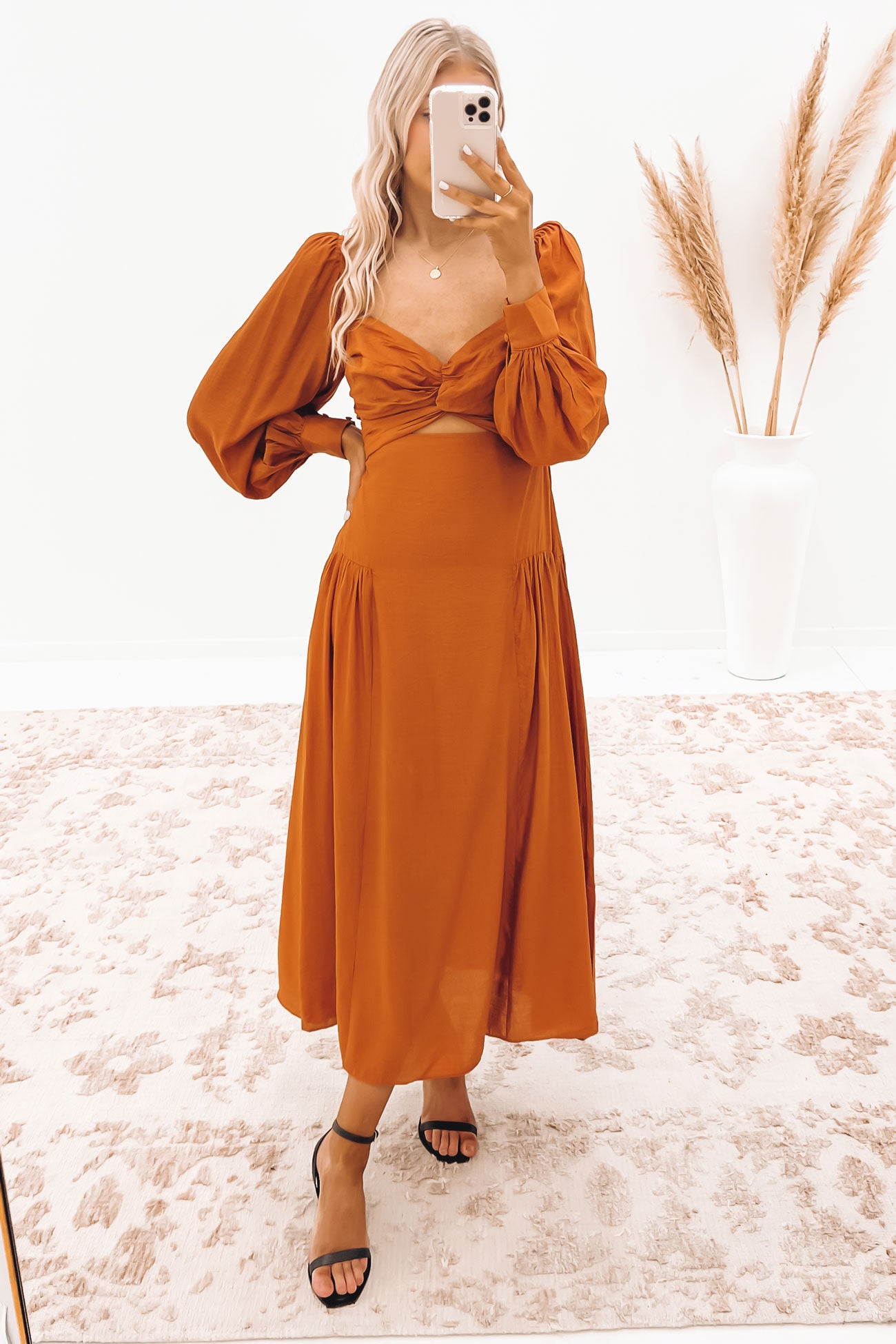 Whitly Maxi Dress Rust