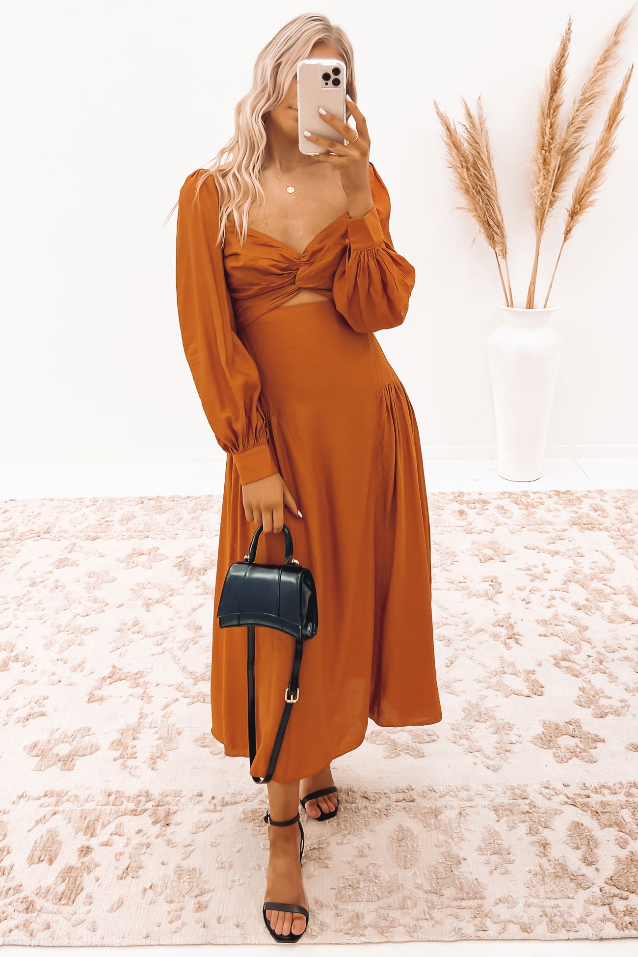 Whitly Maxi Dress Rust