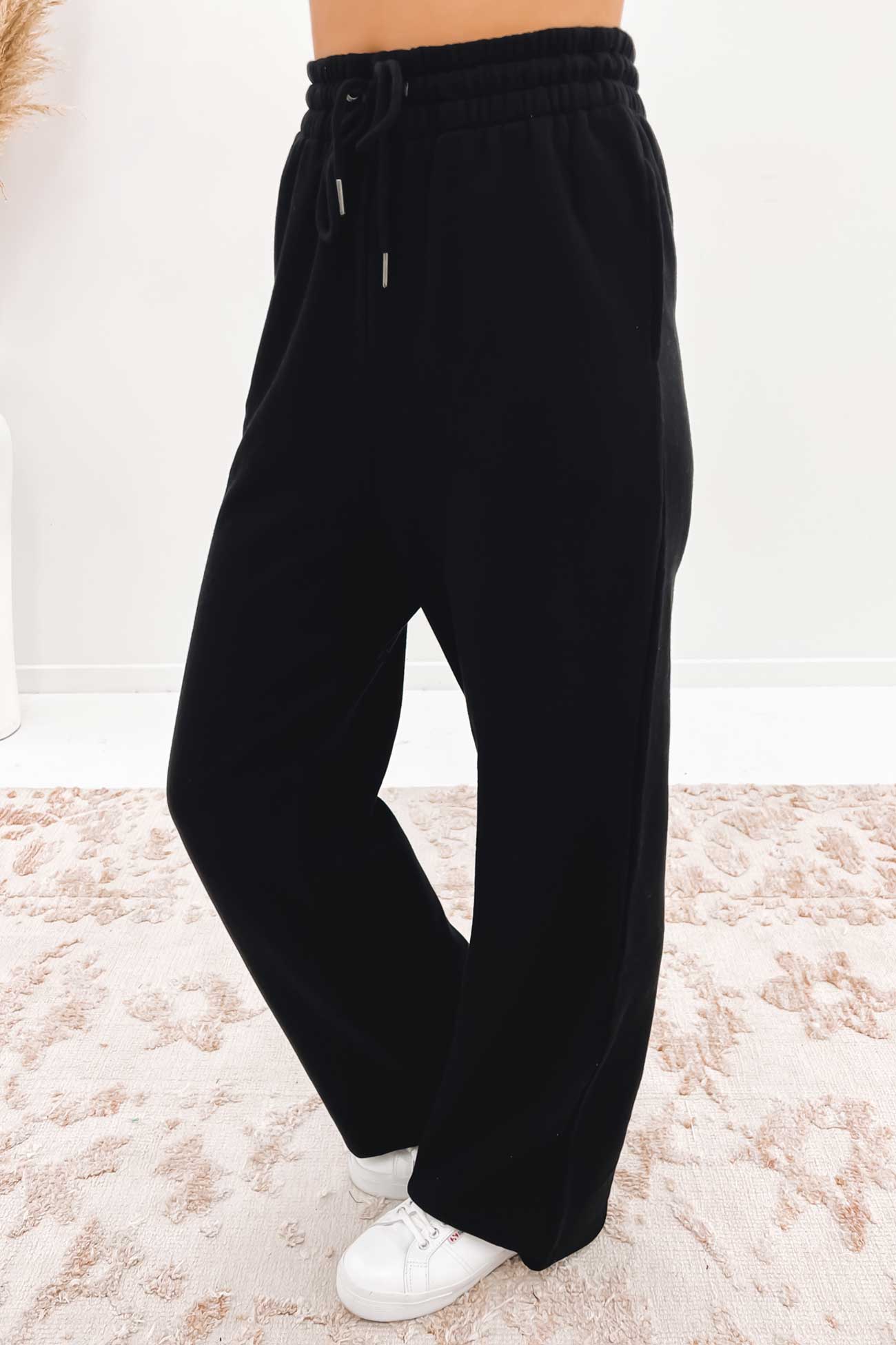 Wide Leg Jogger Black