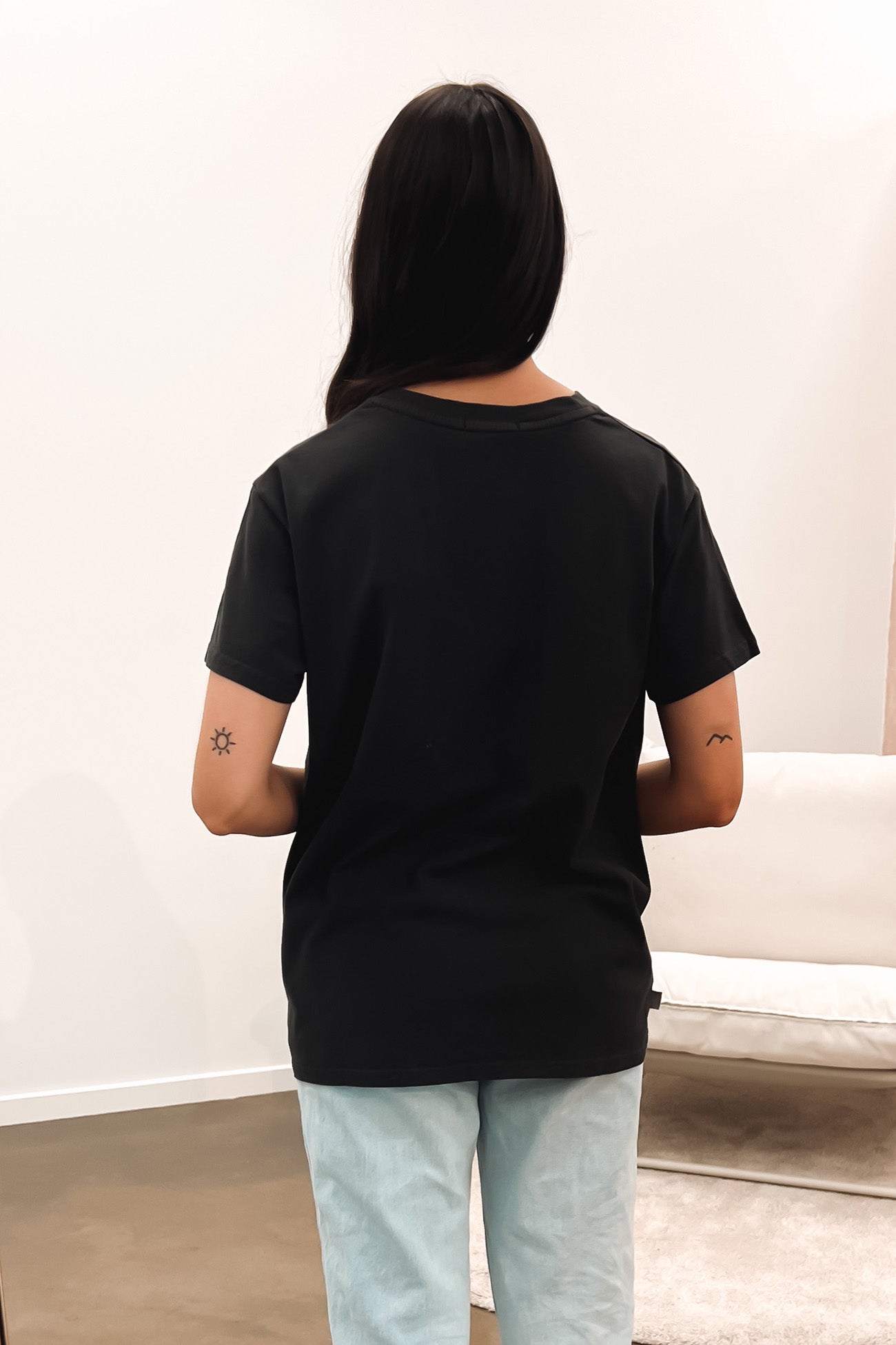 Wild Moon Tee Washed Black