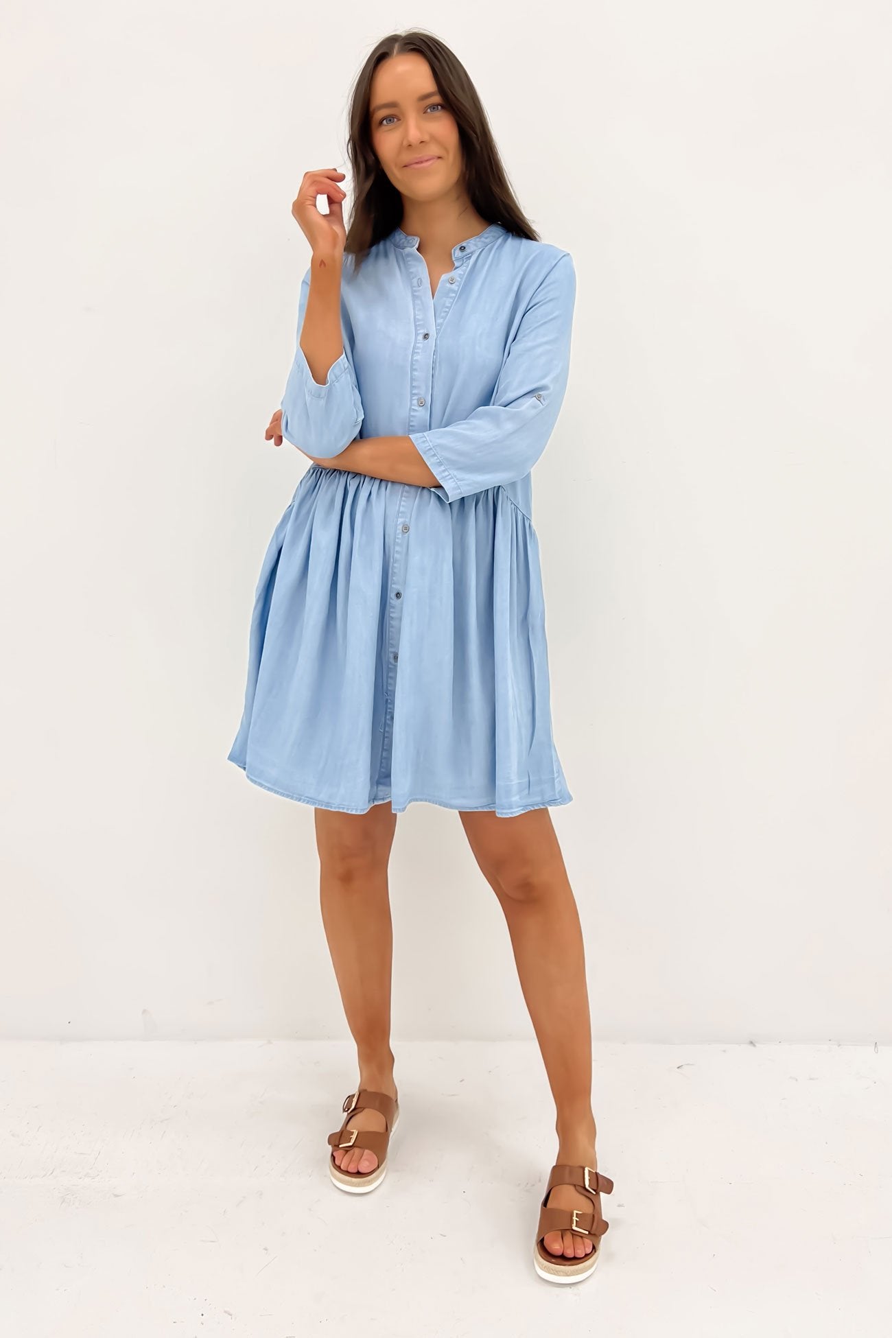 Willow Shirt Dress Blue Wash