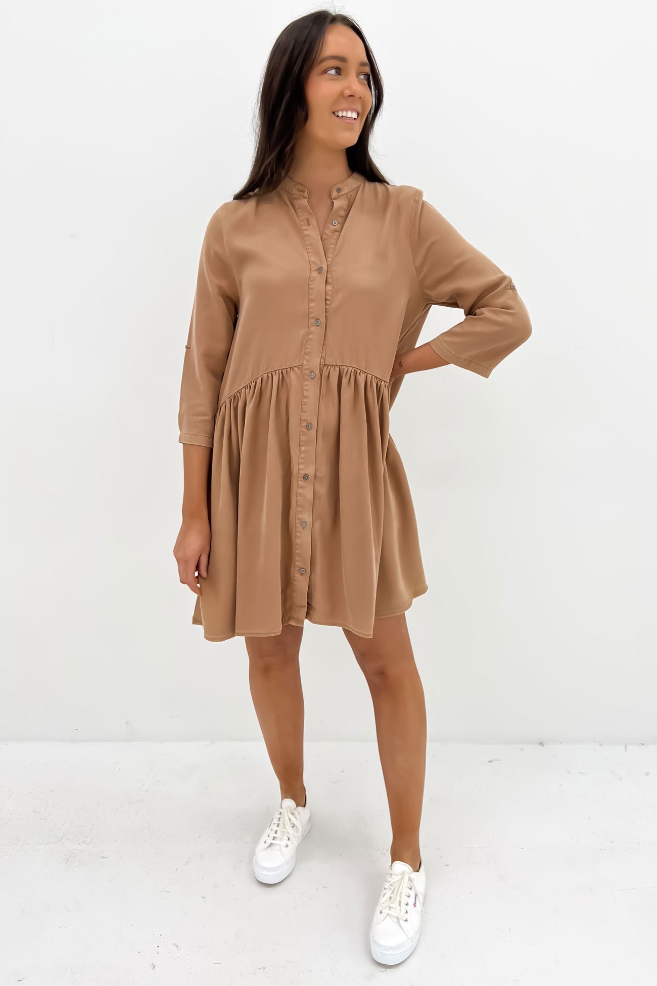 Willow Shirt Dress Tan