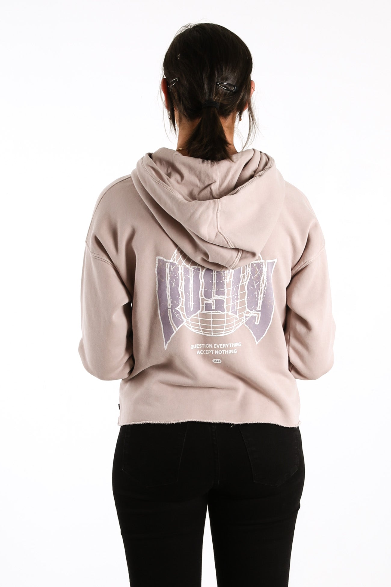 Worldwide Crop Hooded Fleece Bark