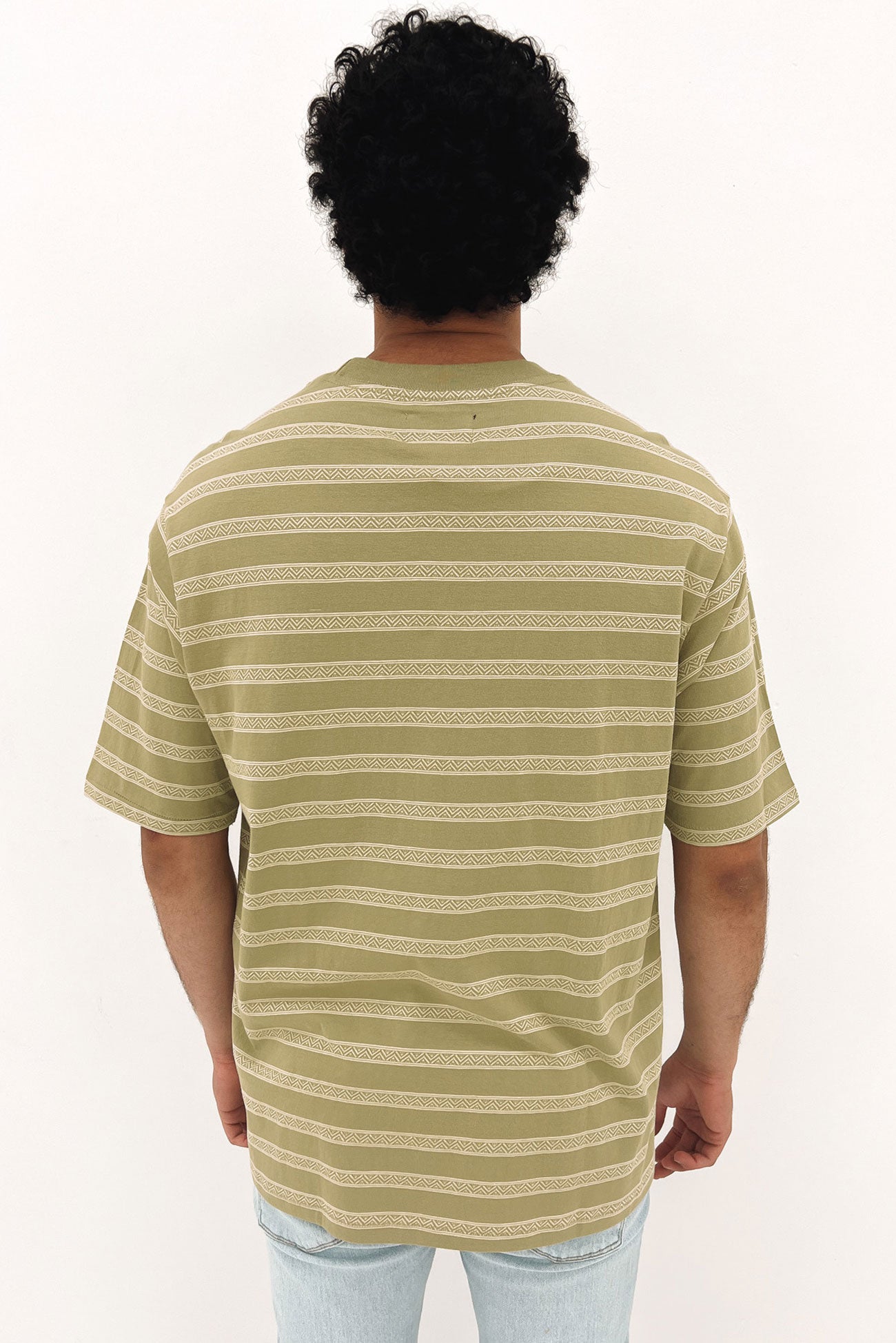 Wrangler Baggy Tee Sage Stripe