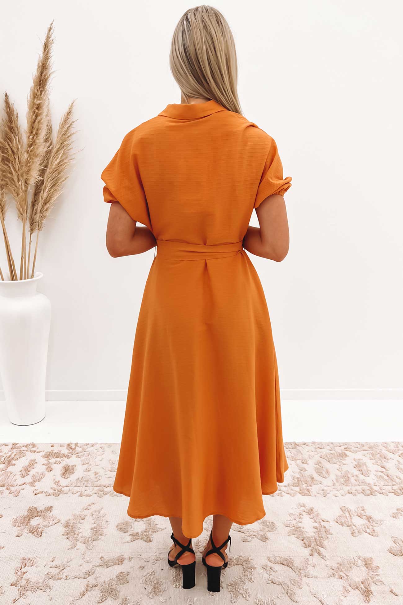 Ximena Midi Dress Orange