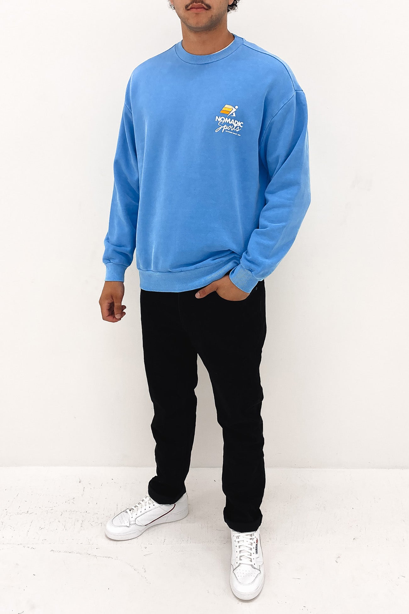 YMCA Relaxed Sweater Pigment Blue