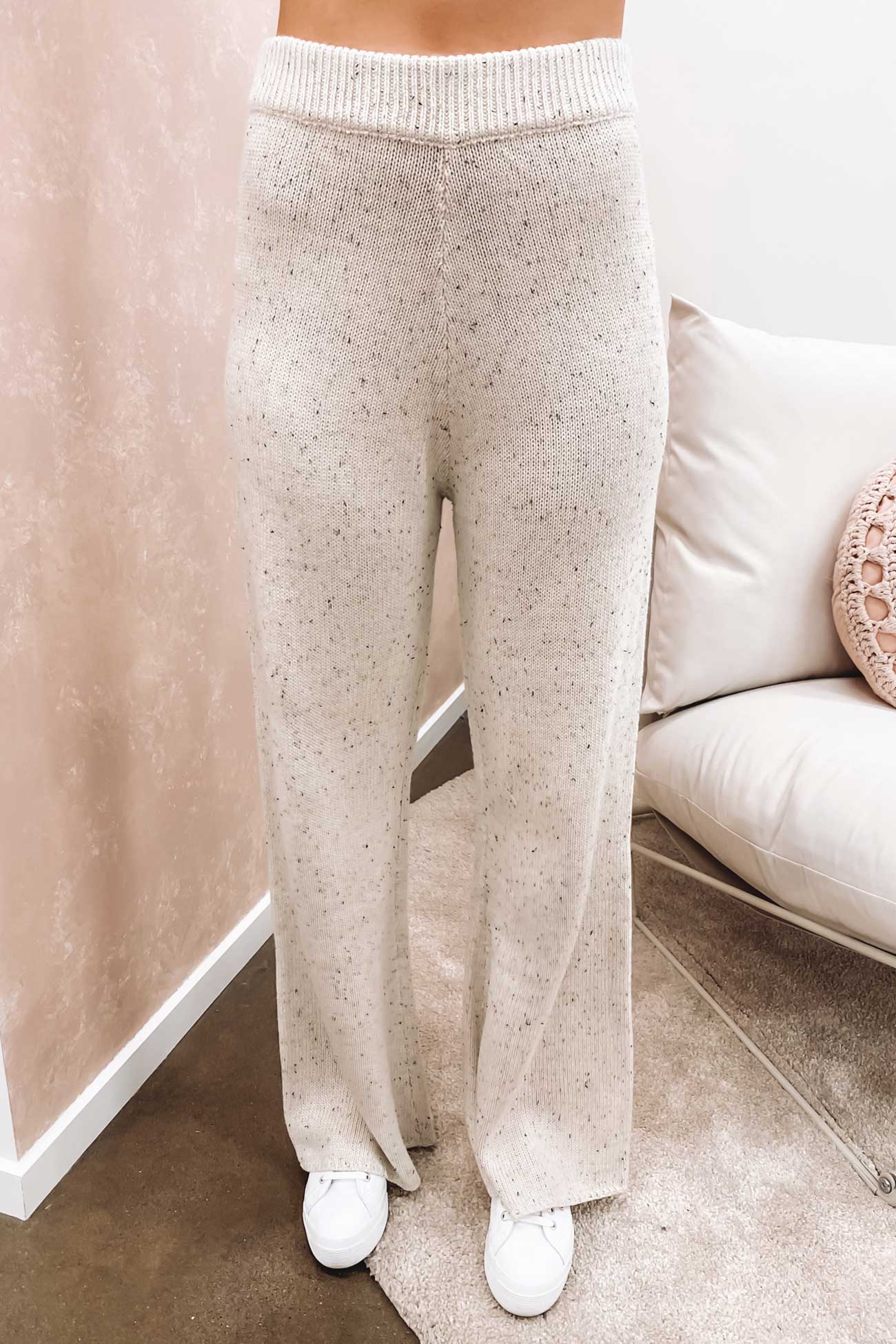 Yuri Speckle Knit Pant Milk