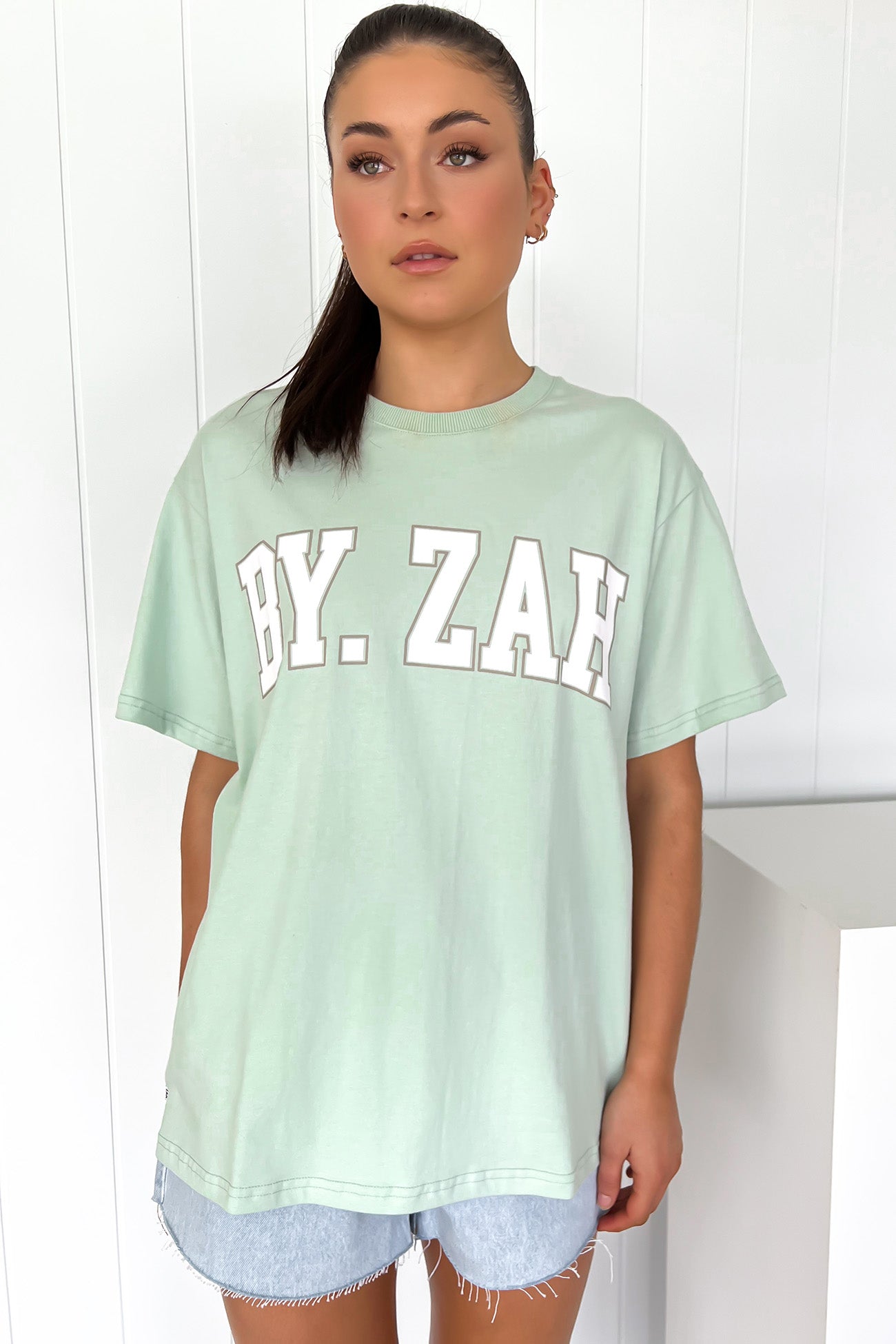 Zah Collegiate Tee Sage