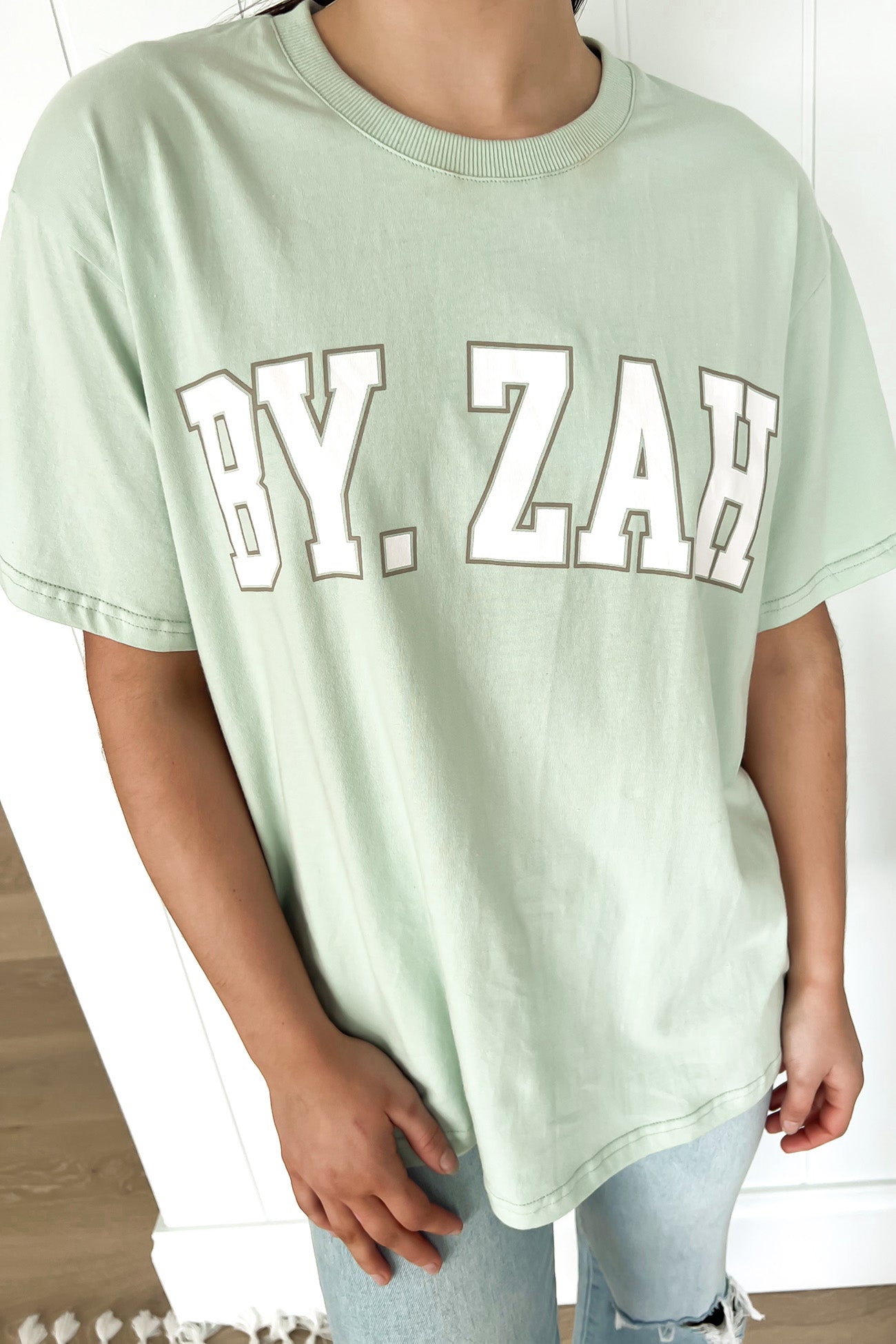 Zah Collegiate Tee Sage